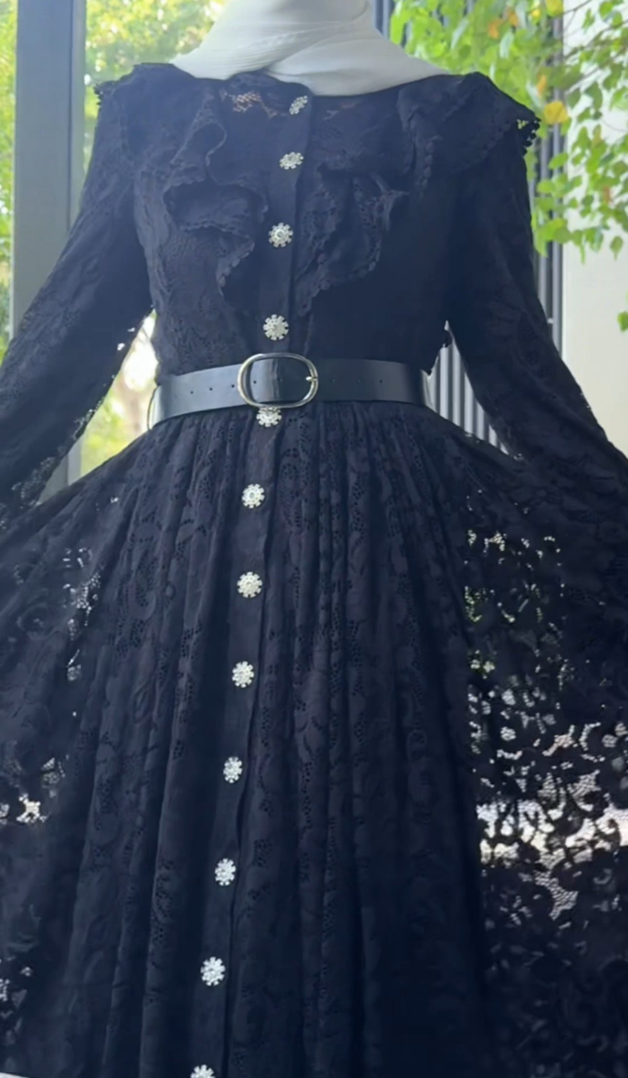 Black lace dress