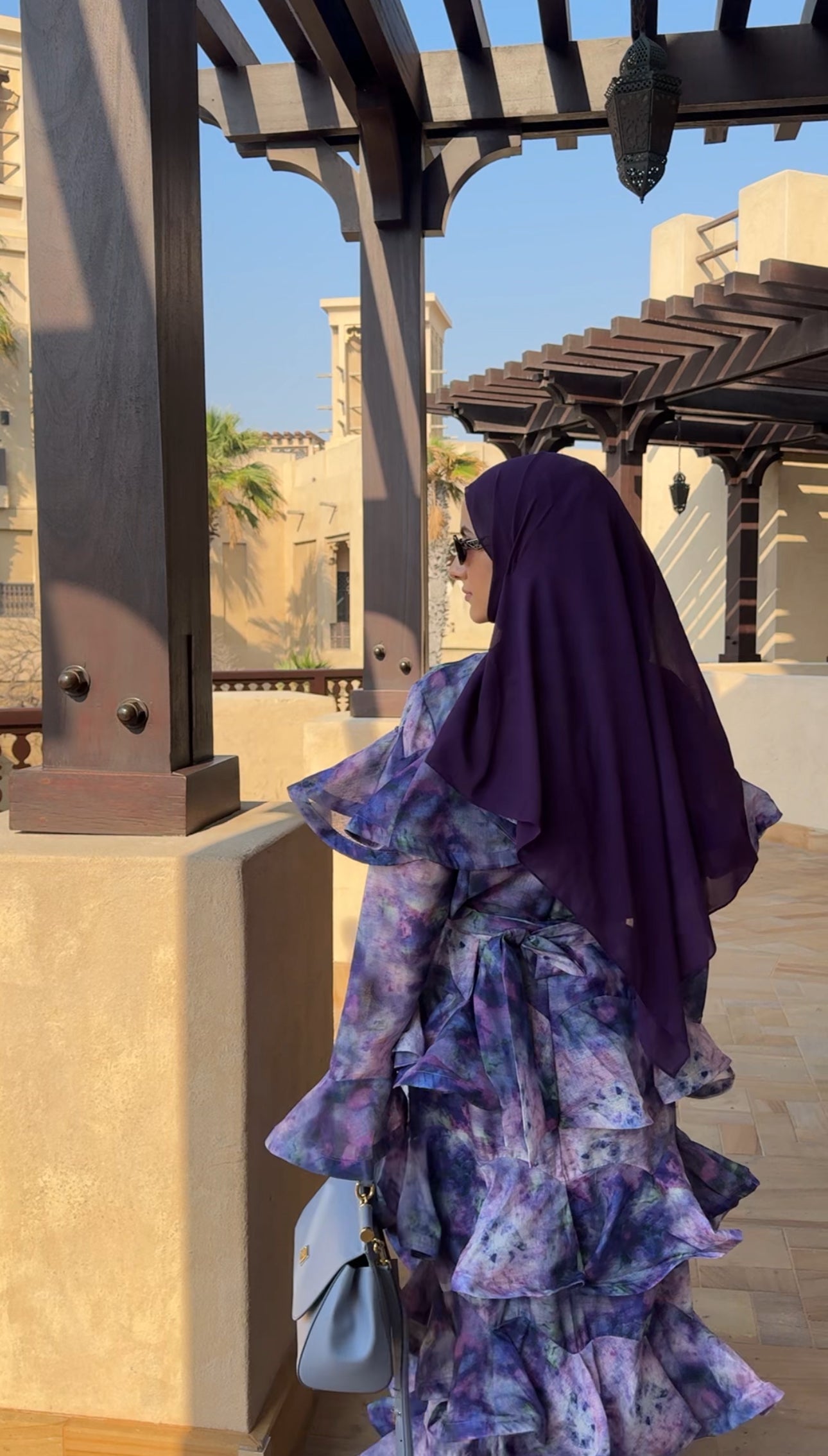 Purple layered dress