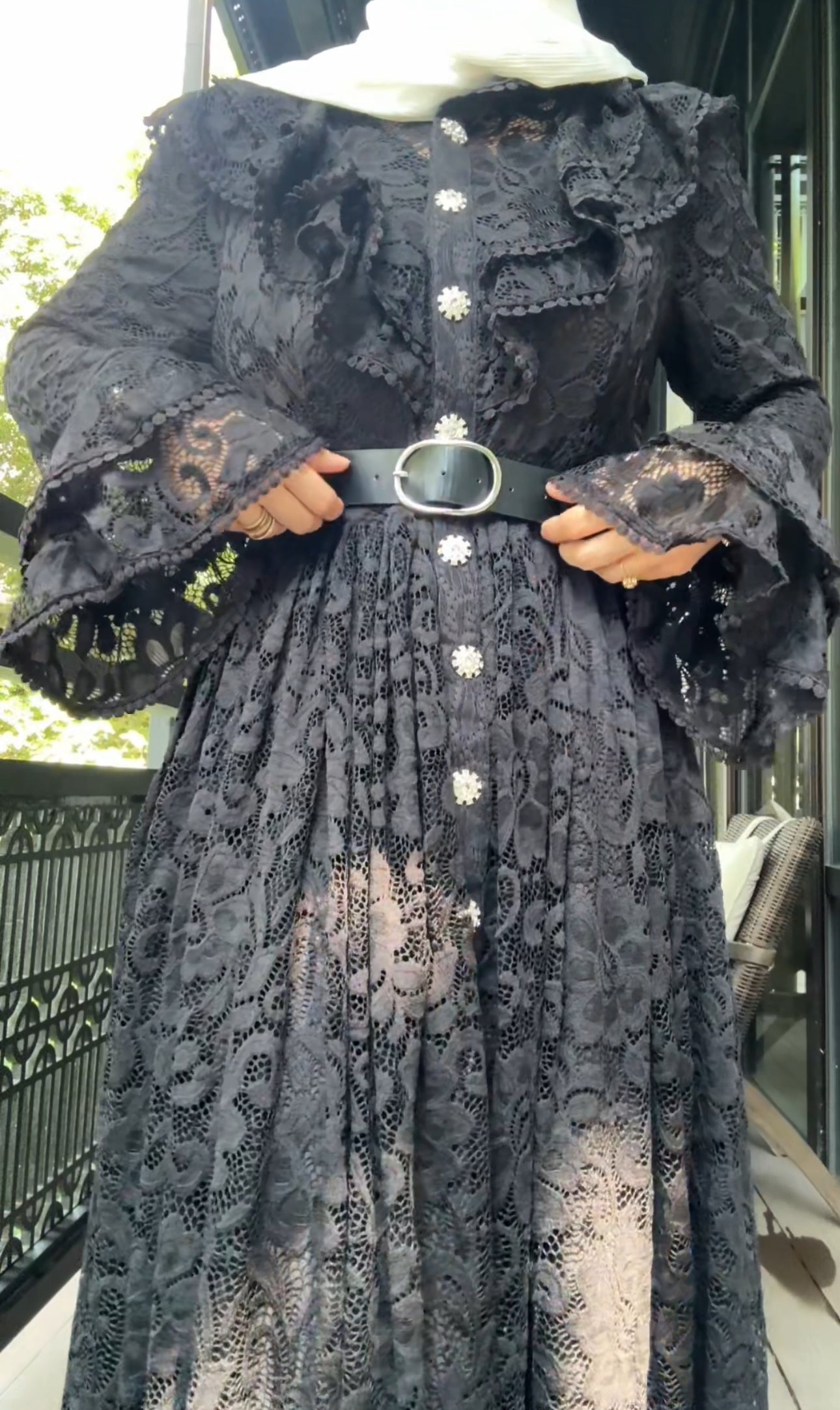 Black lace dress