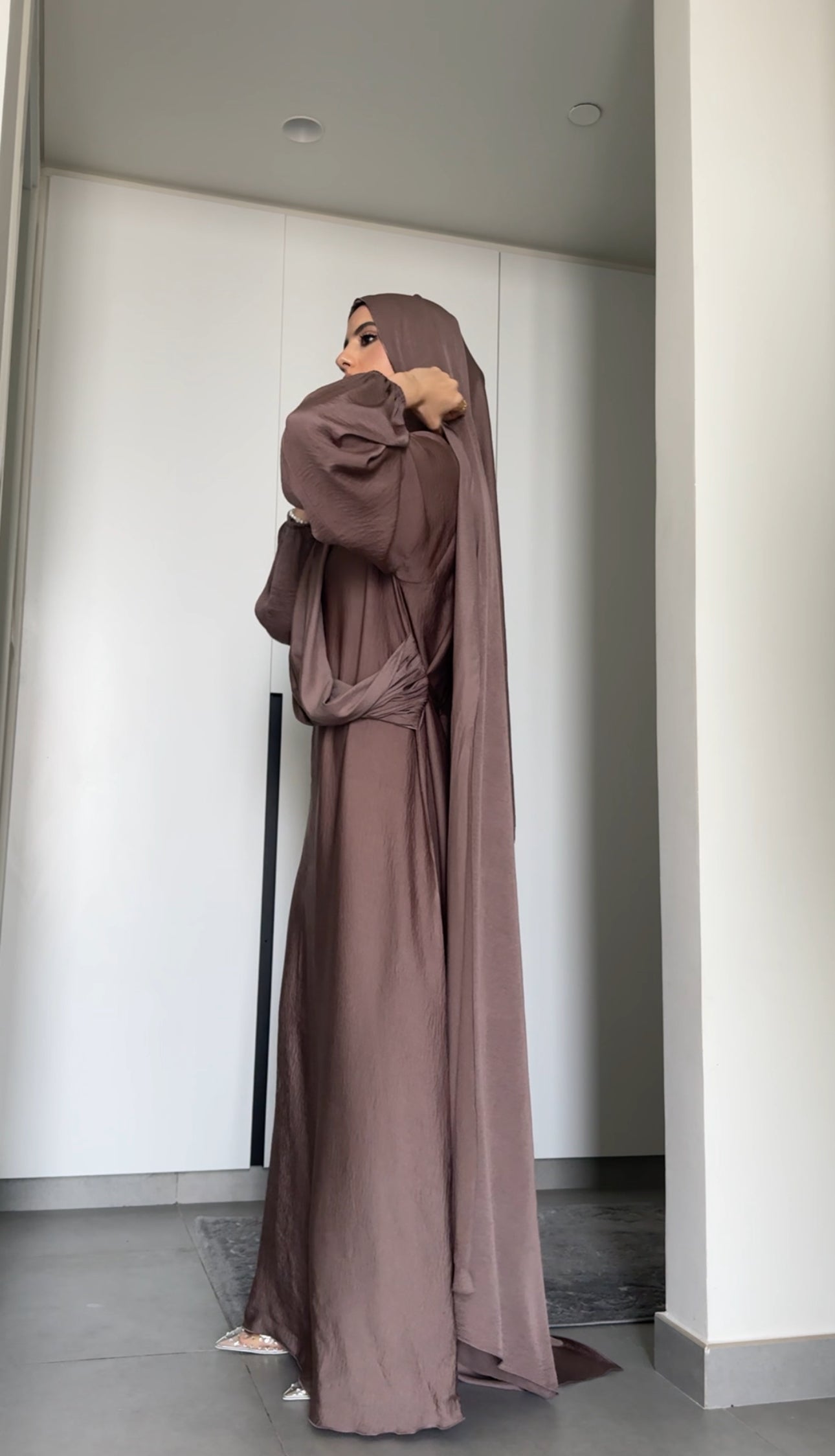 Warm Taupe Long Scarf Abayah