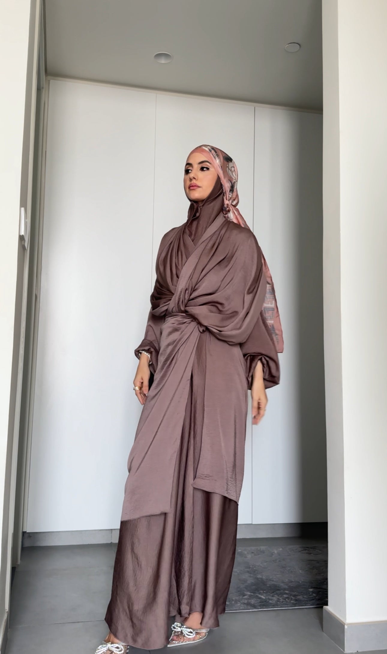 Warm Taupe Long Scarf Abayah