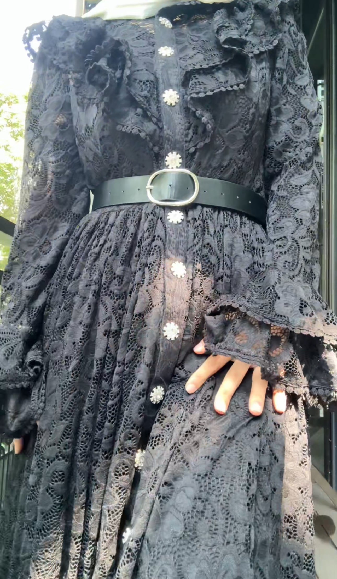 Black lace dress