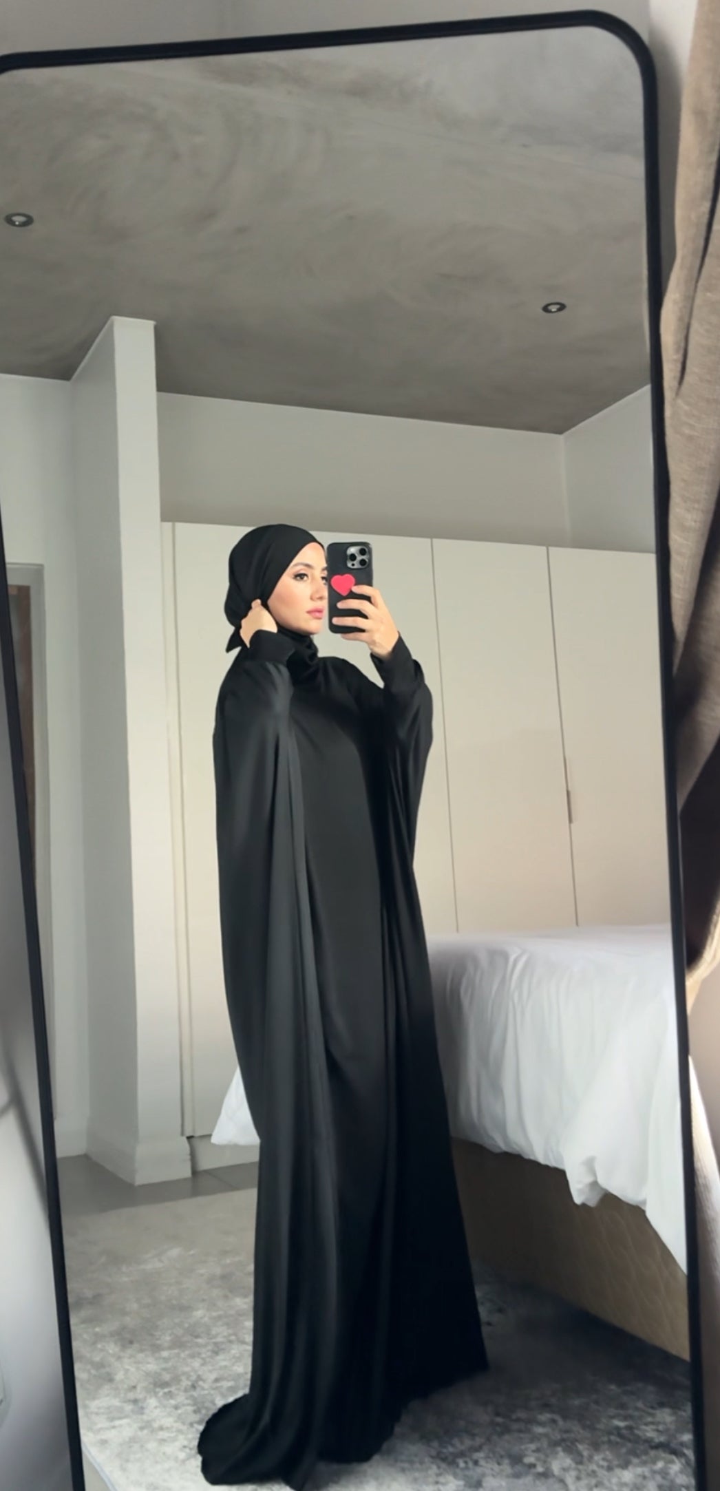 Black burqa stretch fabric