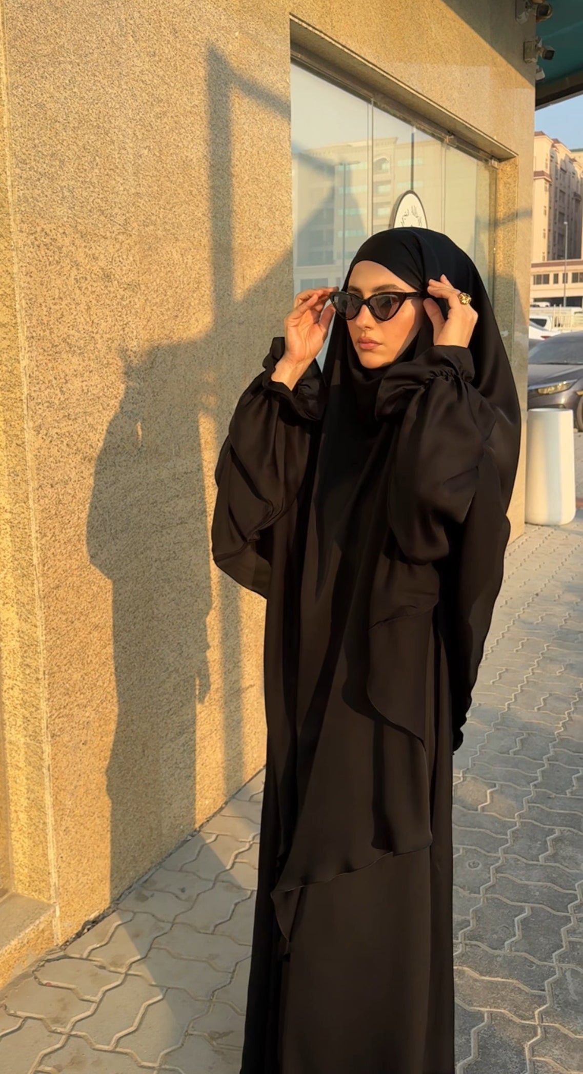 Two Piece Jilbab, with layered scarf and long sleeve inner