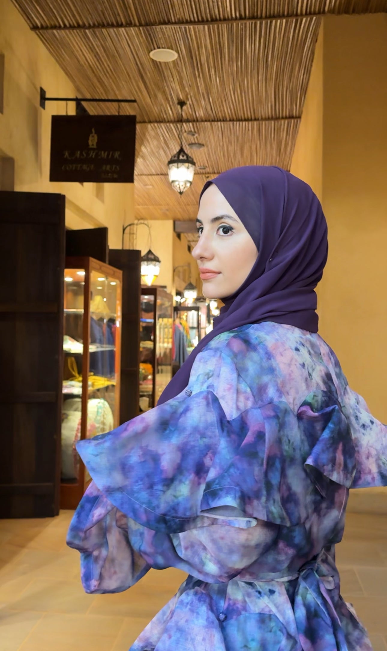 Purple layered dress