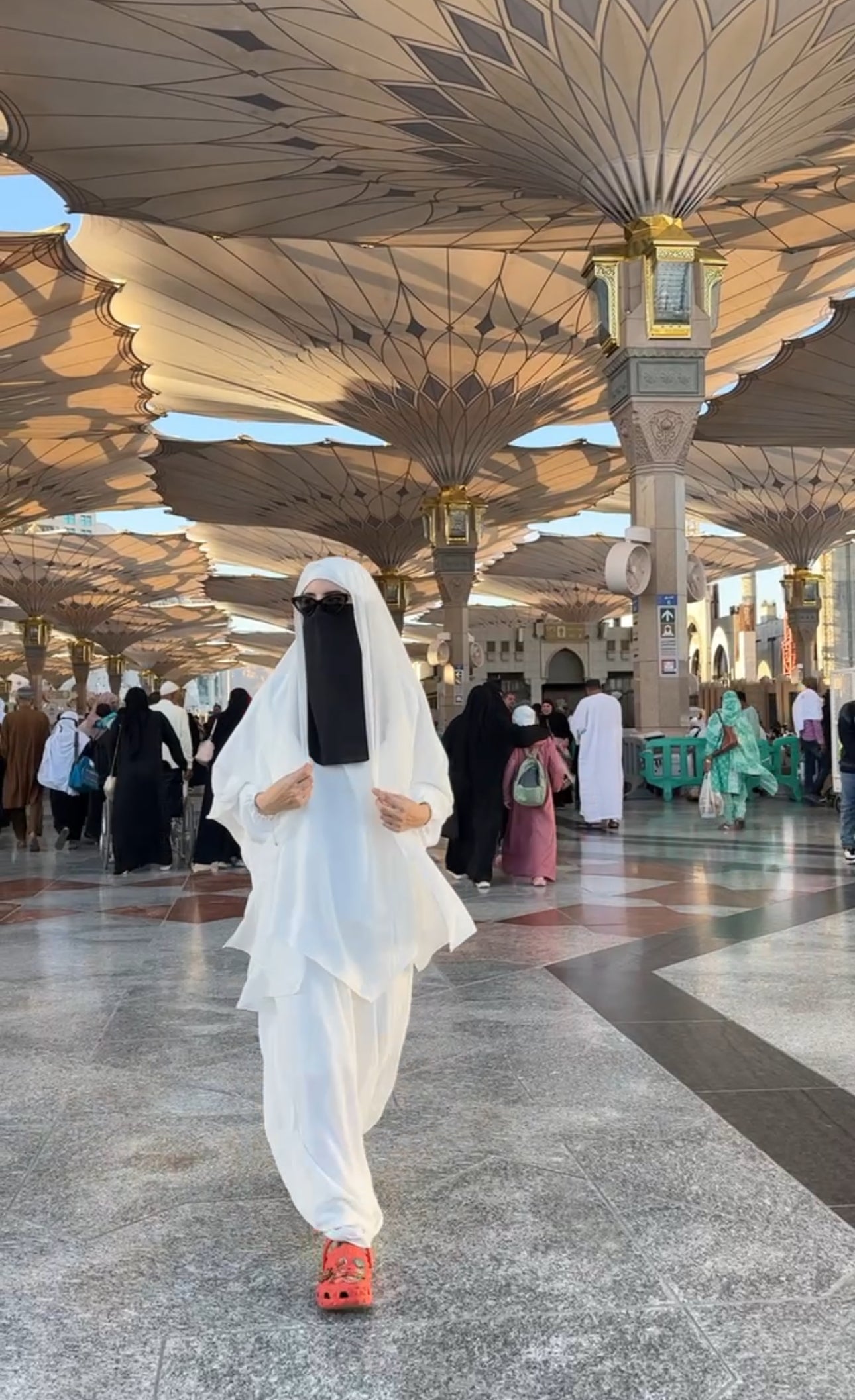 Two piece white Khimar