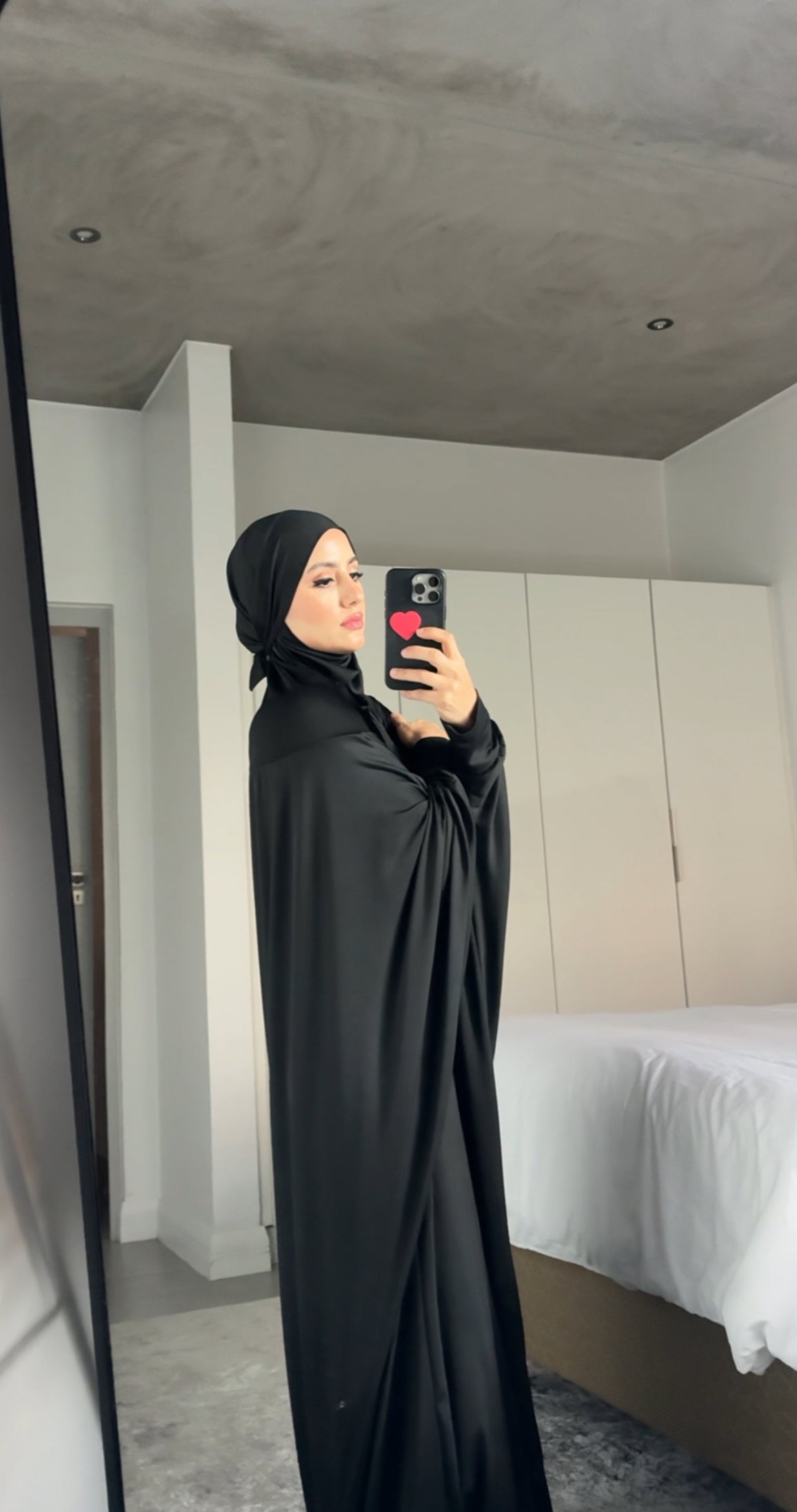 Black burqa stretch fabric