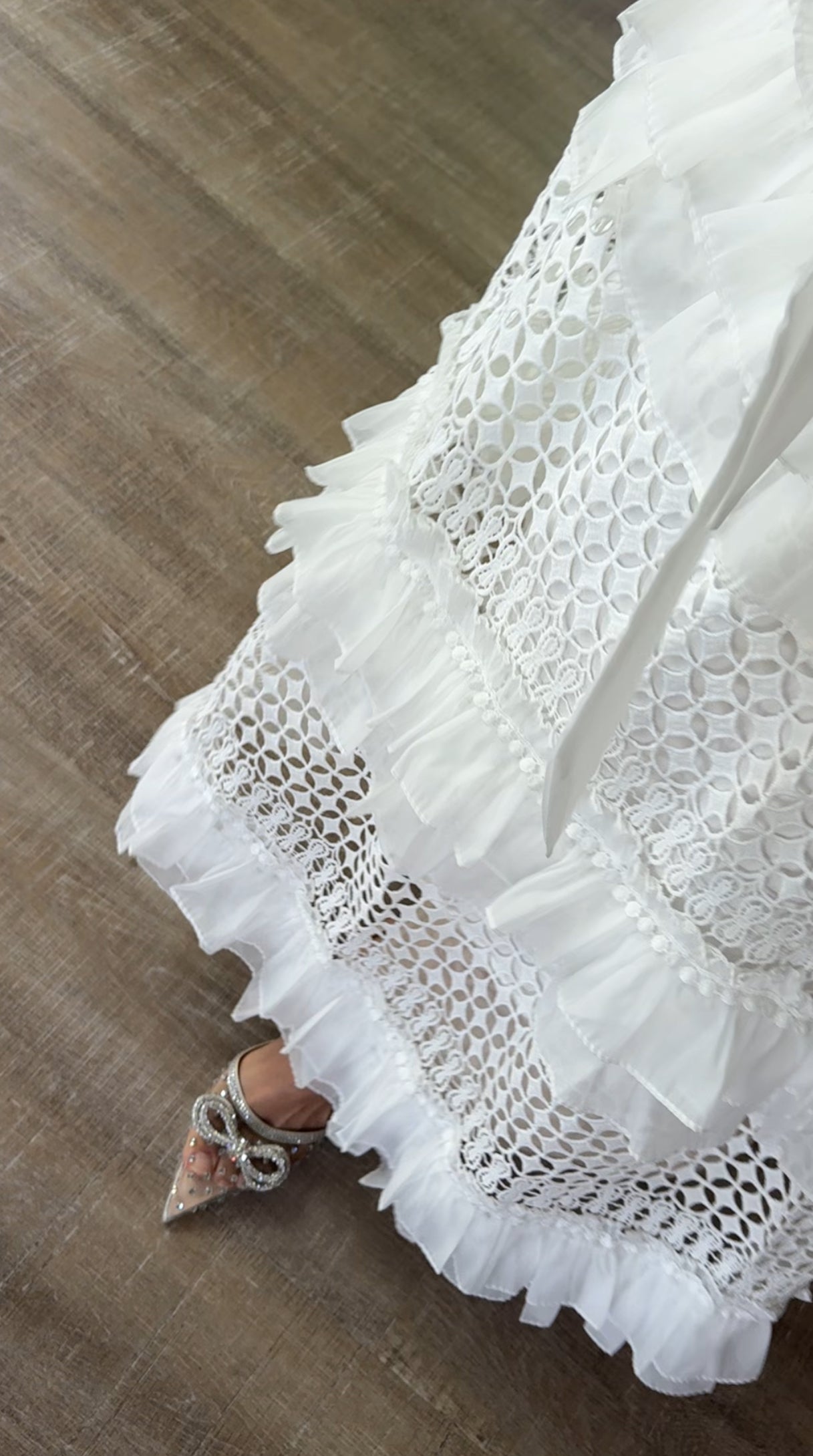 White lace dress