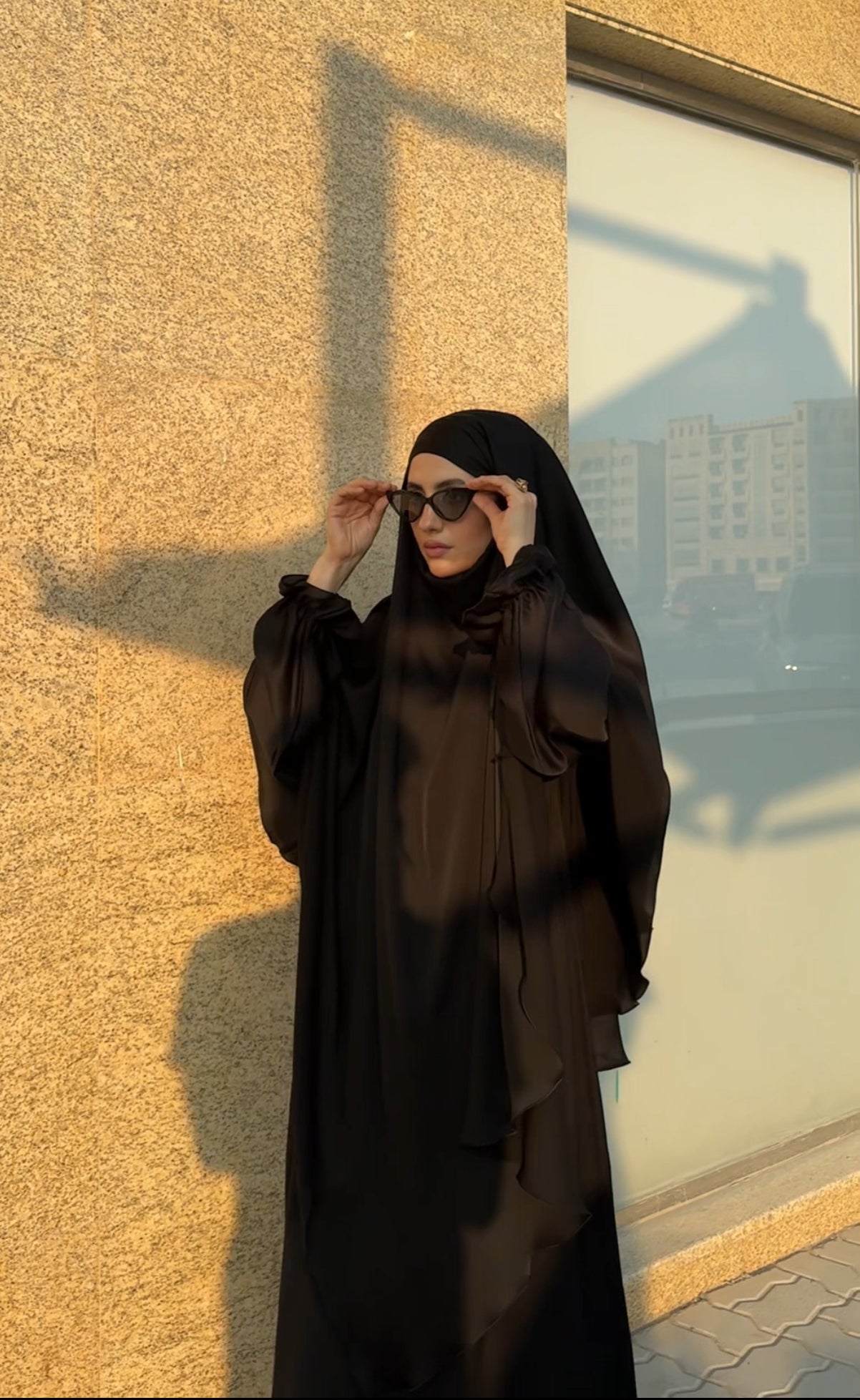 Two Piece Jilbab, with layered scarf and long sleeve inner
