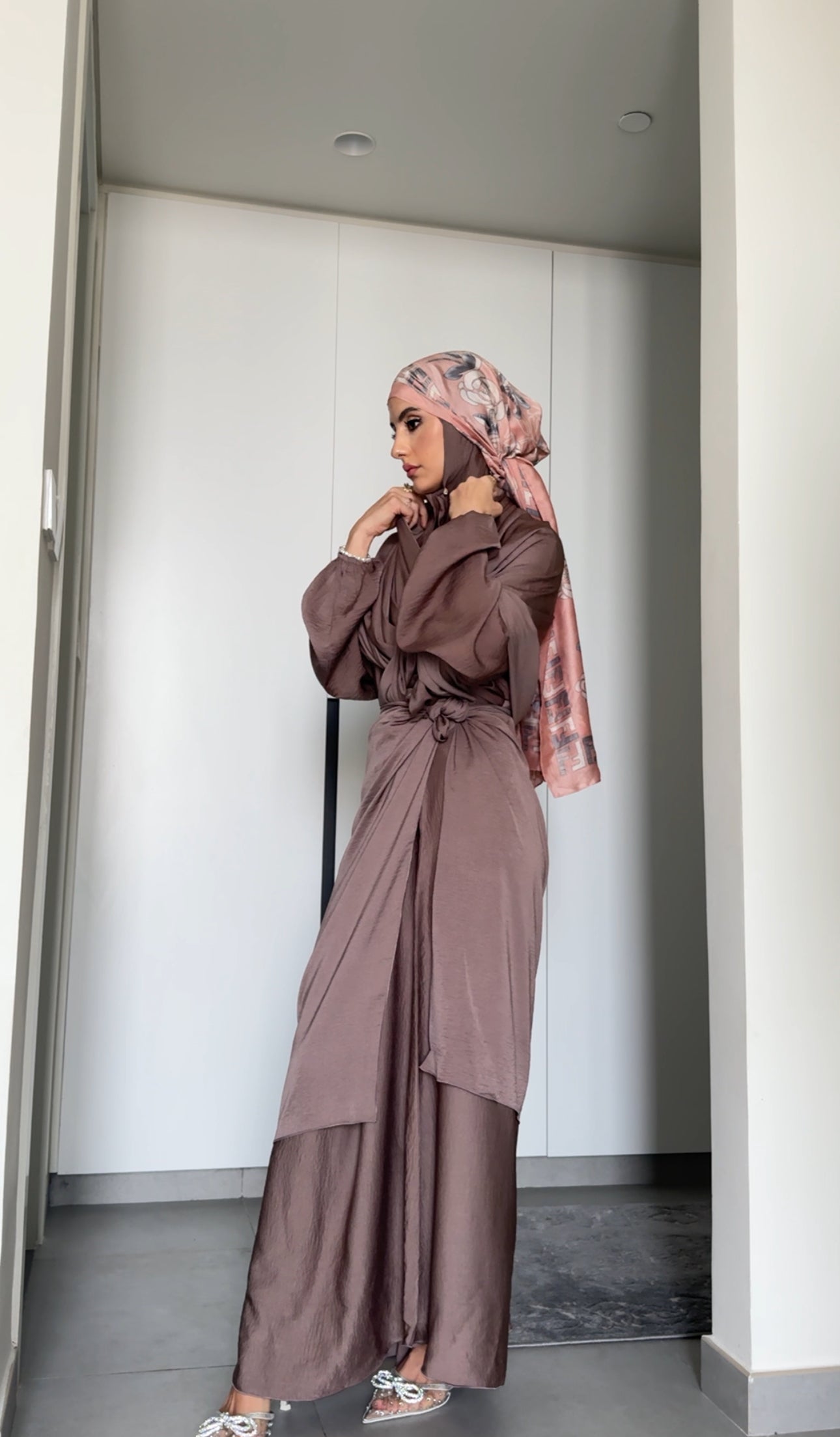 Warm Taupe Long Scarf Abayah