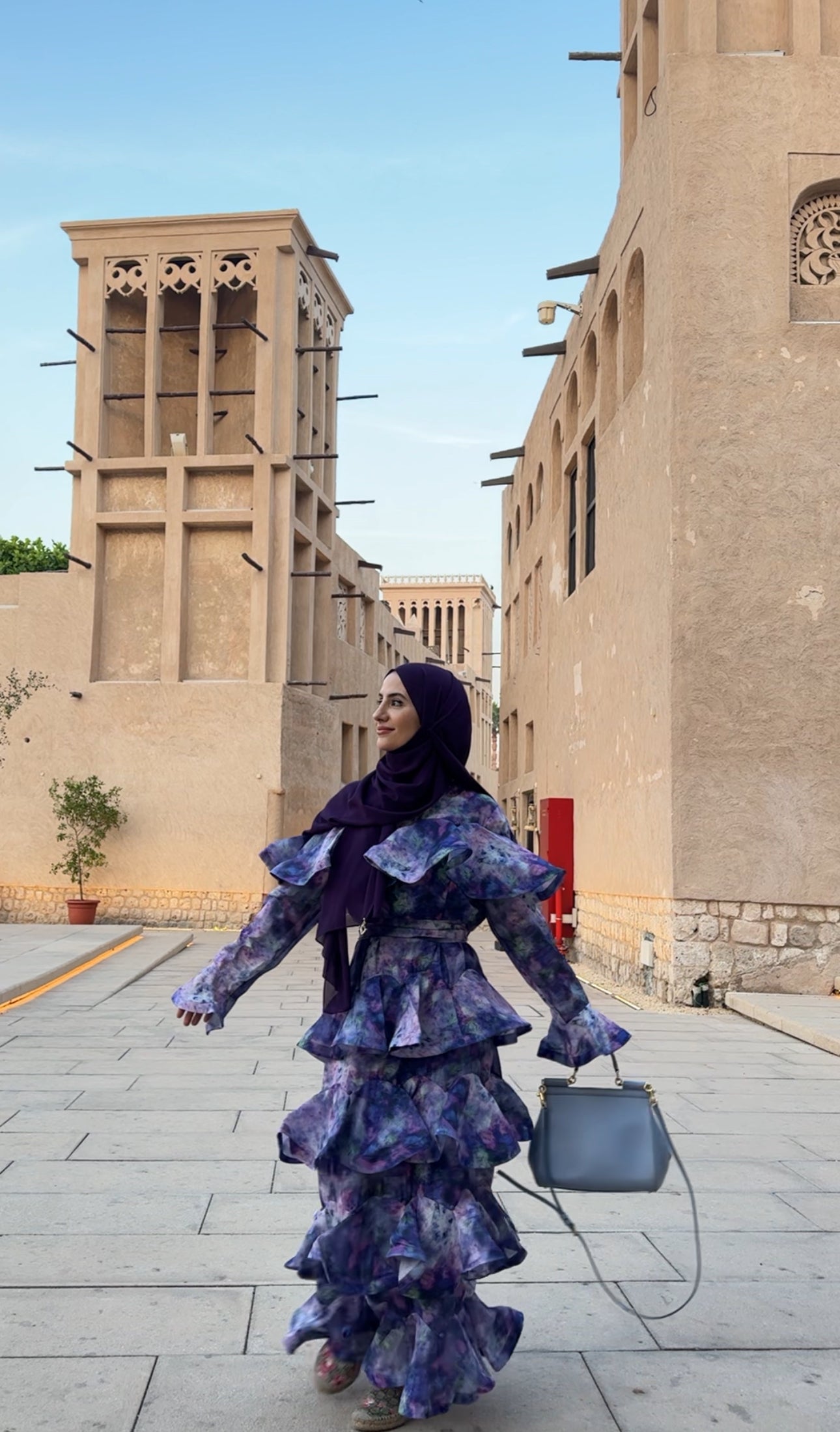Purple layered dress
