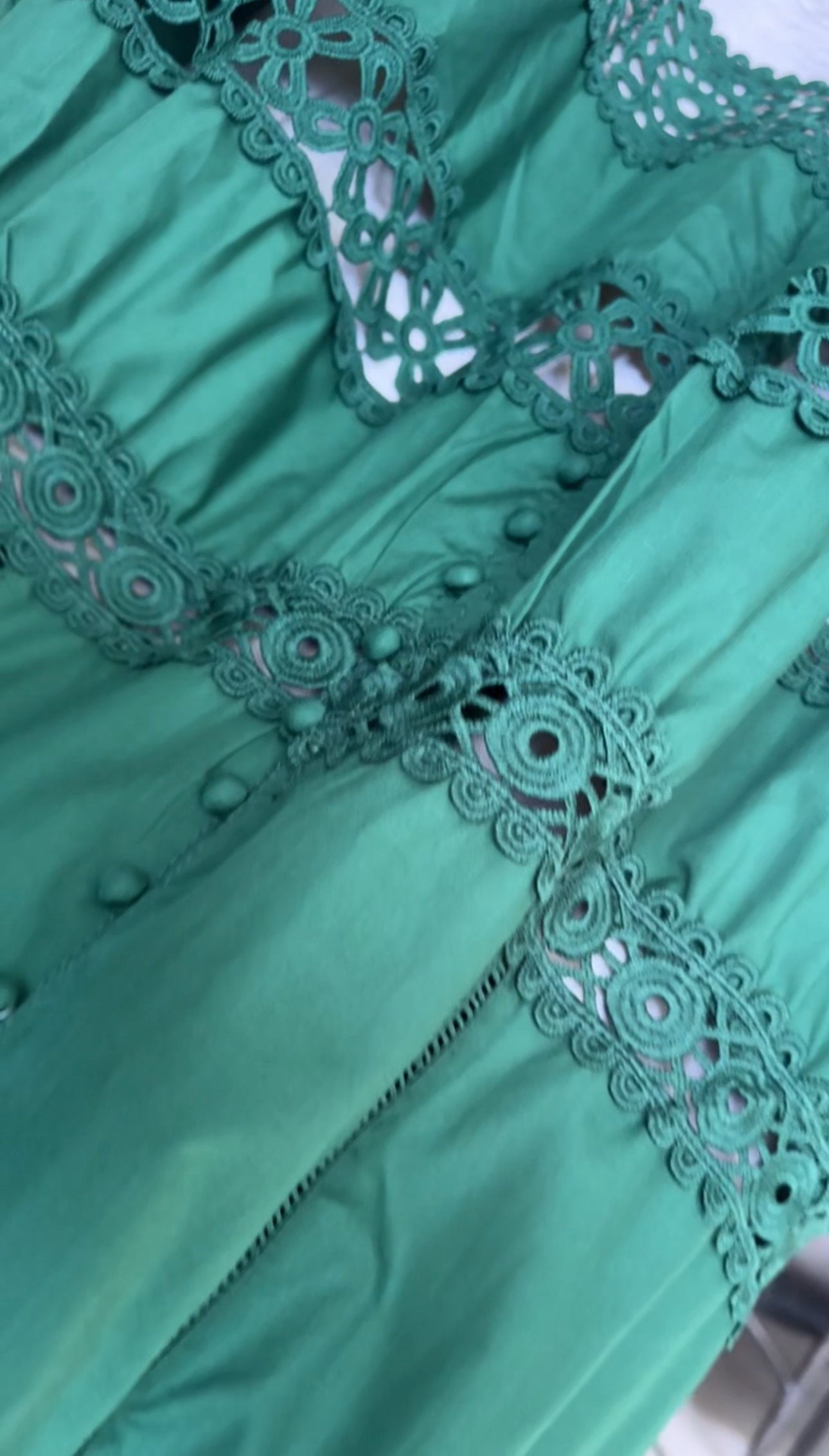 Green lace dress