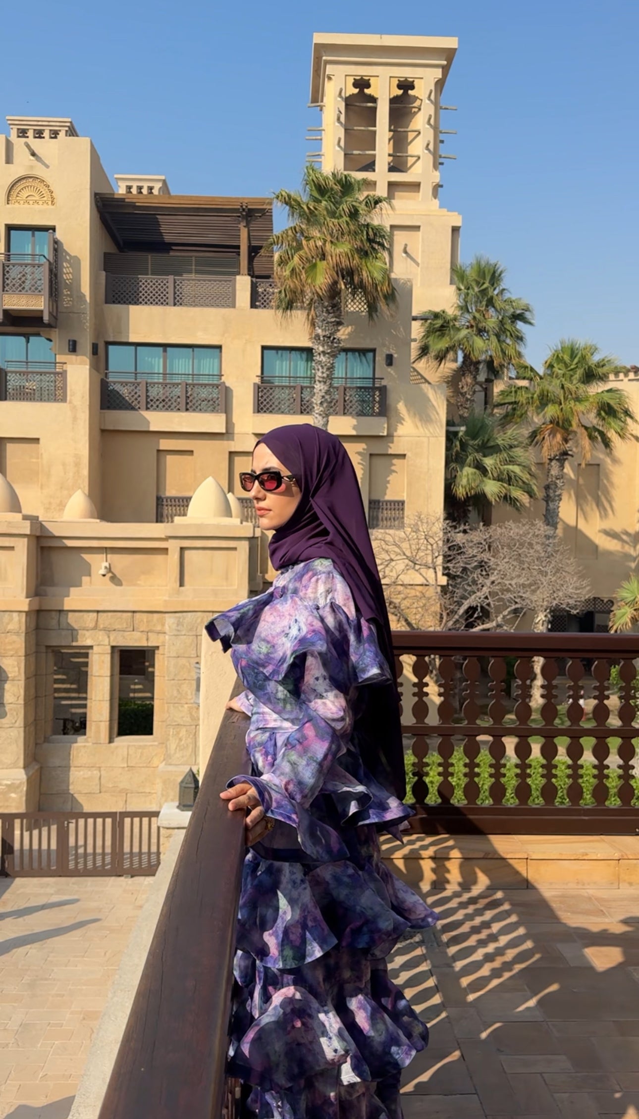 Purple layered dress