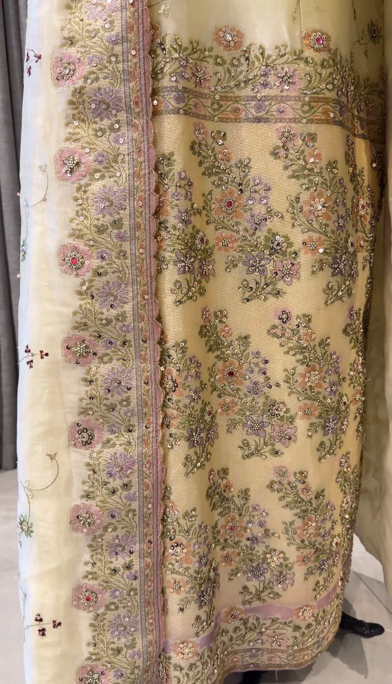 Floral beaded dress with inner