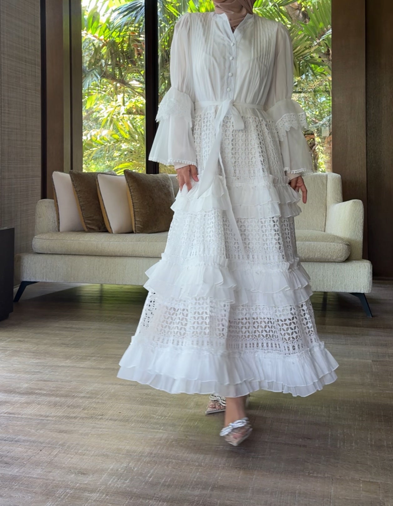 White lace dress