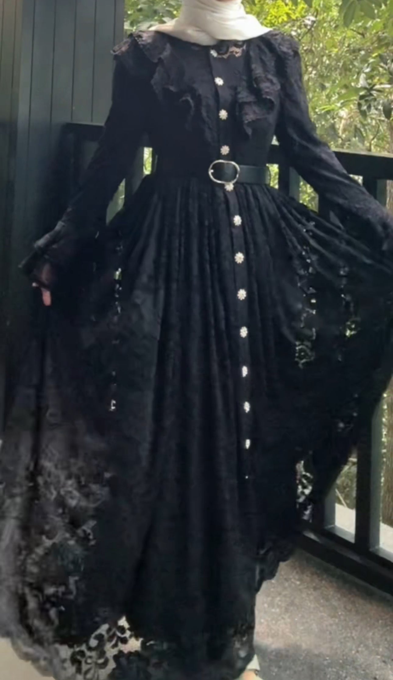 Black lace dress