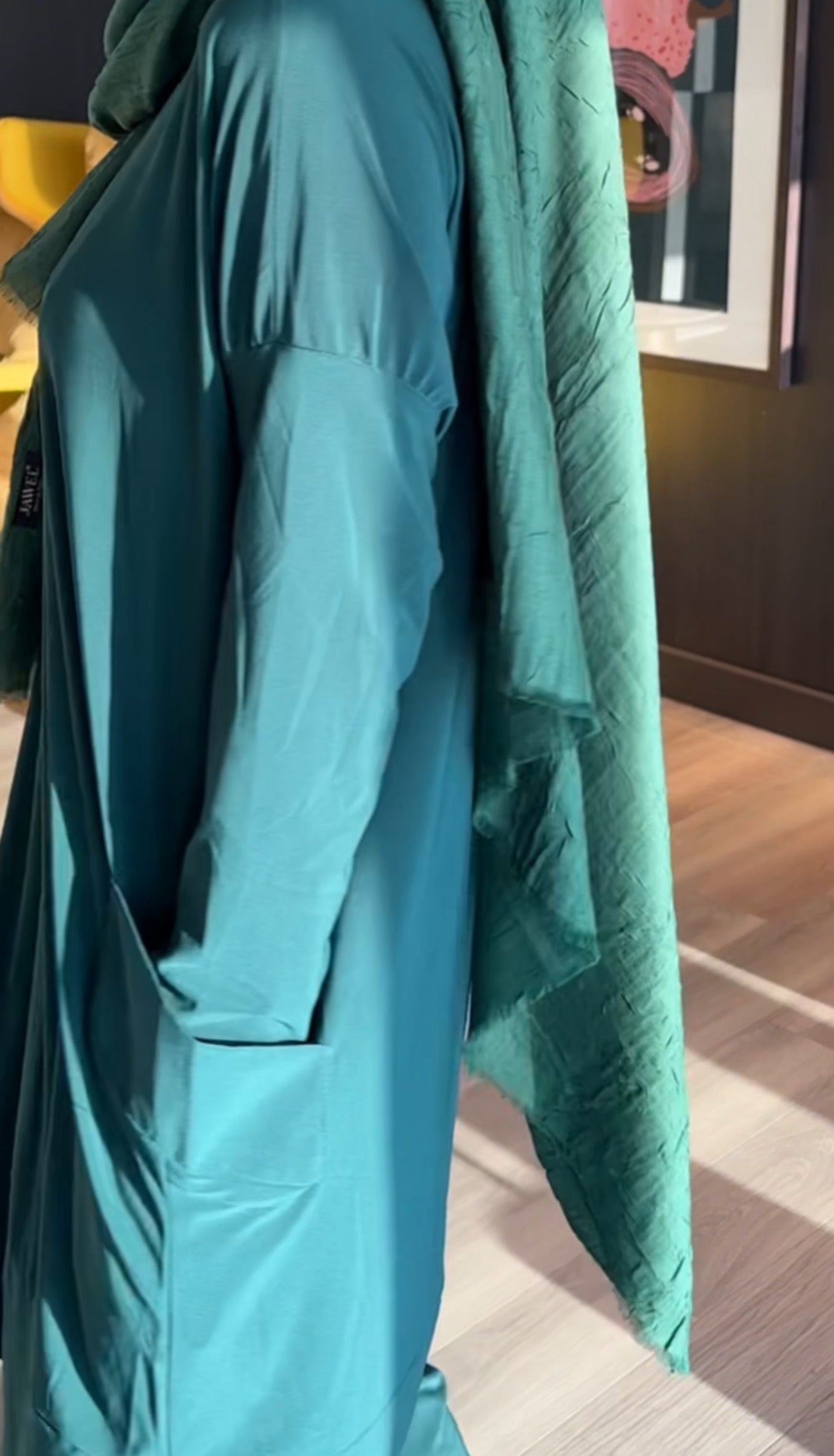 Green pocket stretch fabric set