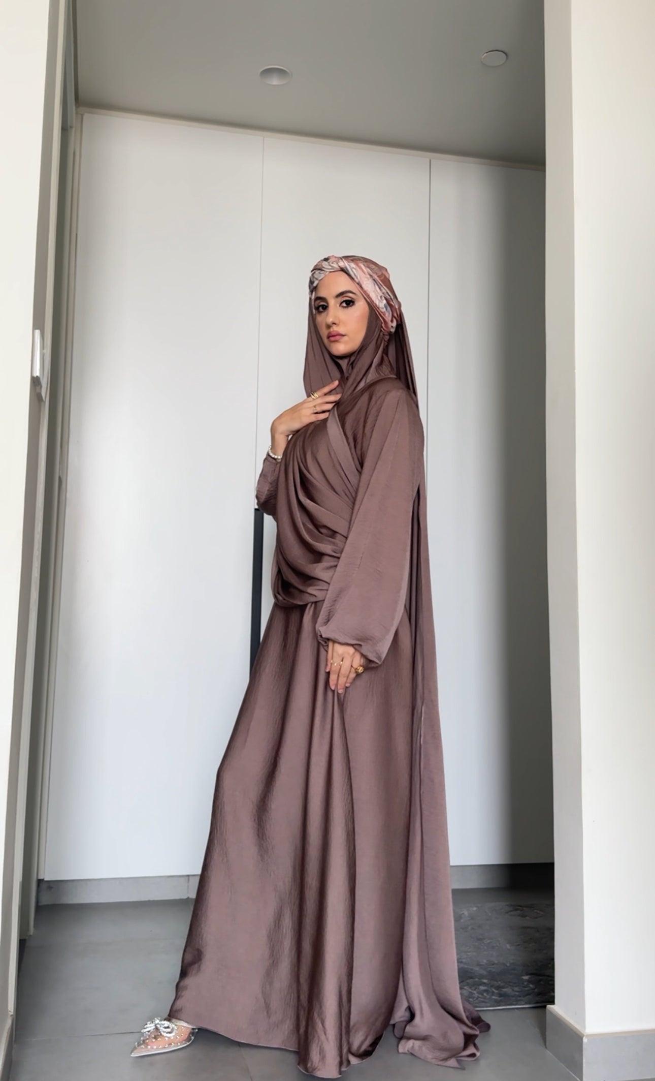 Warm Taupe Long Scarf Abayah
