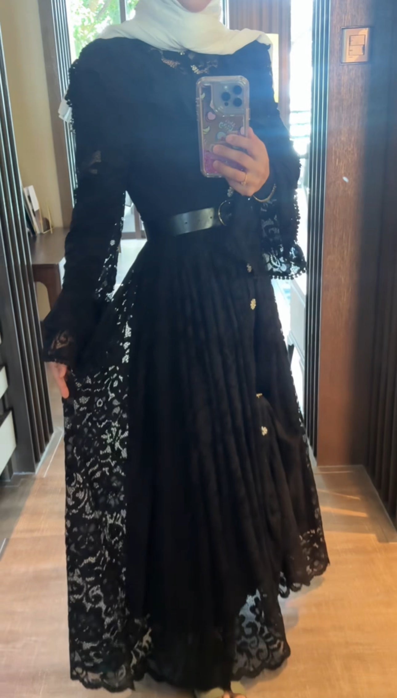 Black lace dress