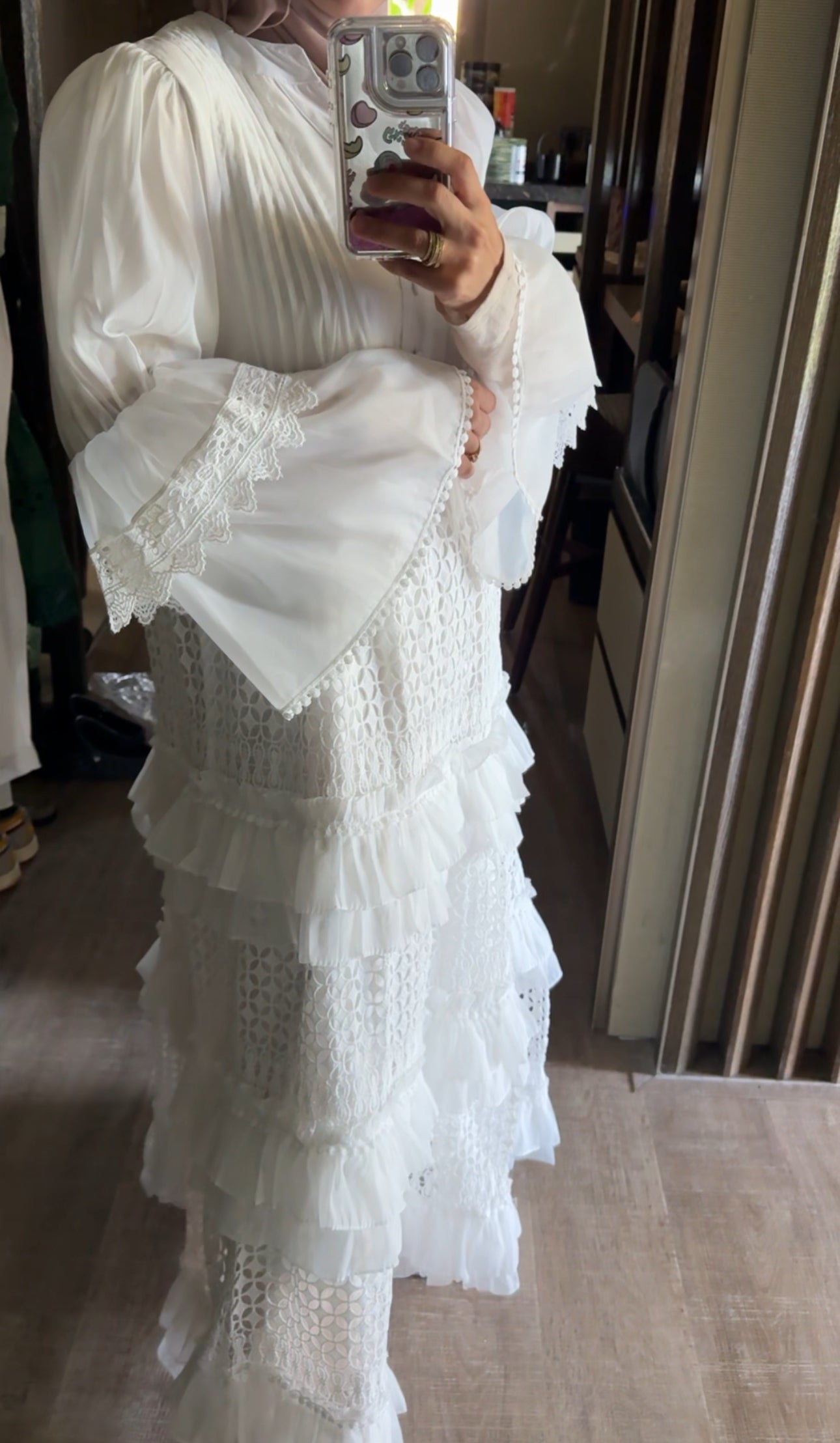 White lace dress