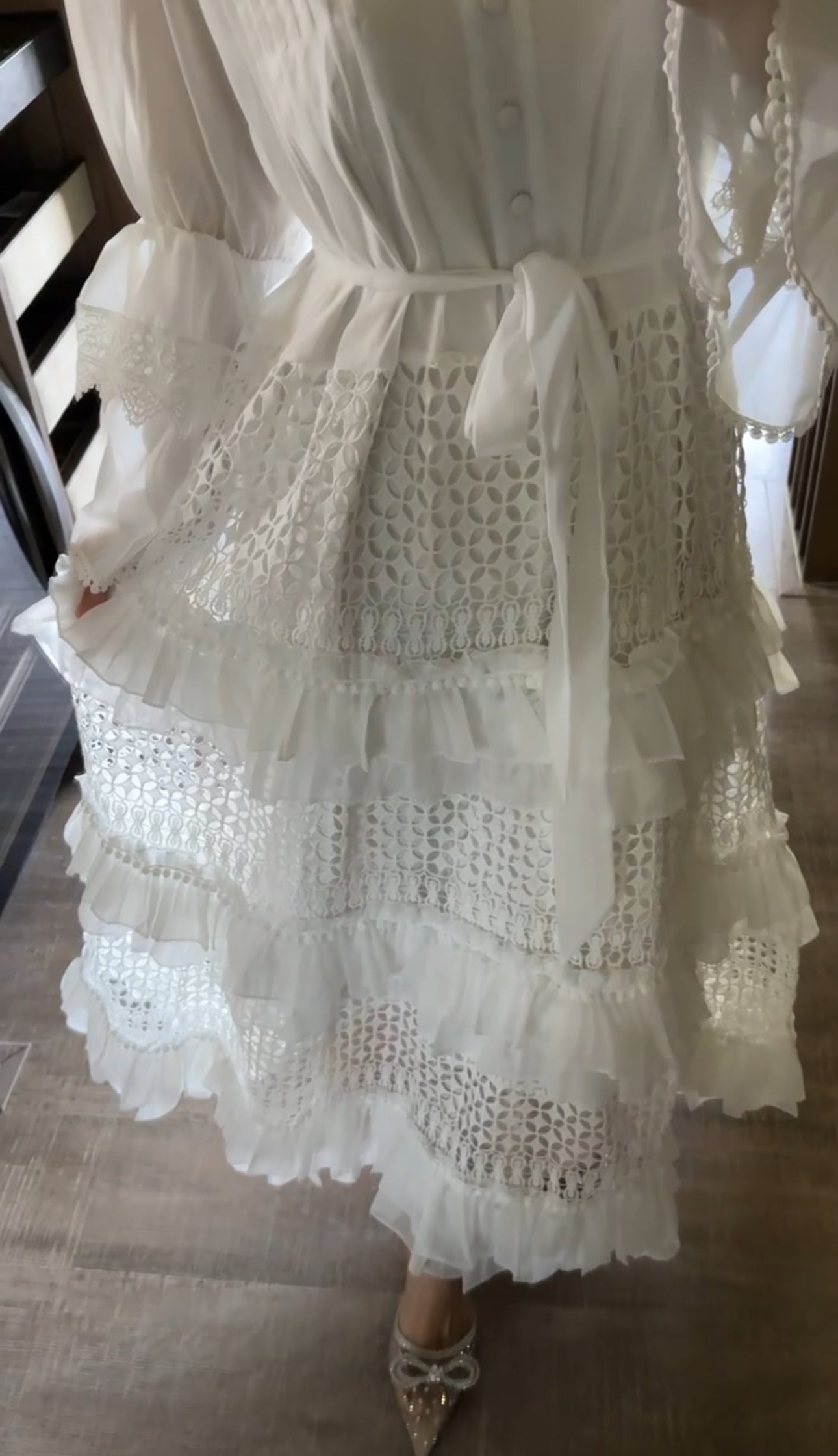 White lace dress