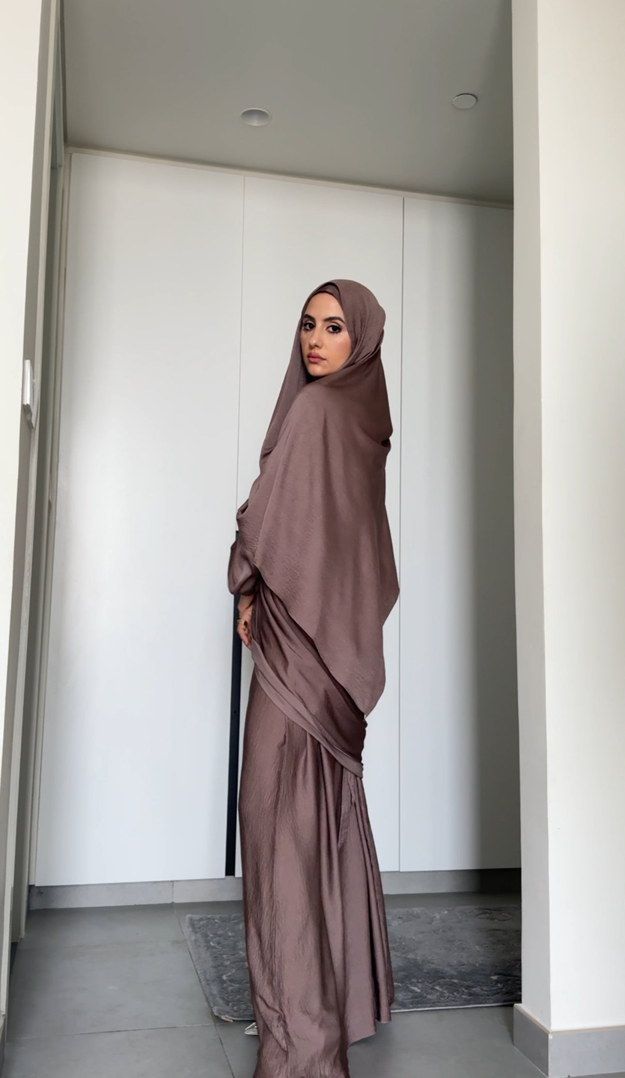 Warm Taupe Long Scarf Abayah