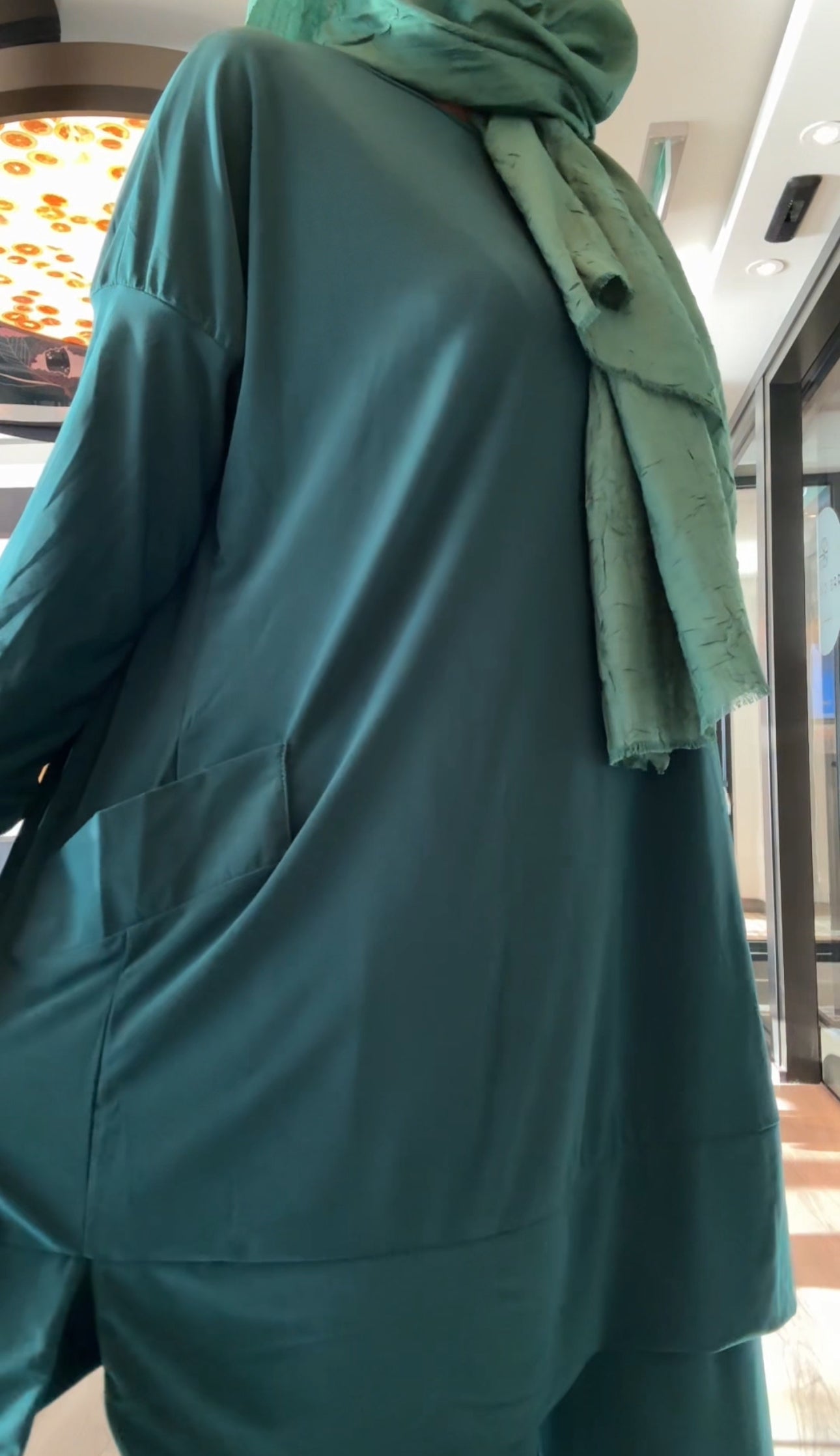 Green pocket stretch fabric set