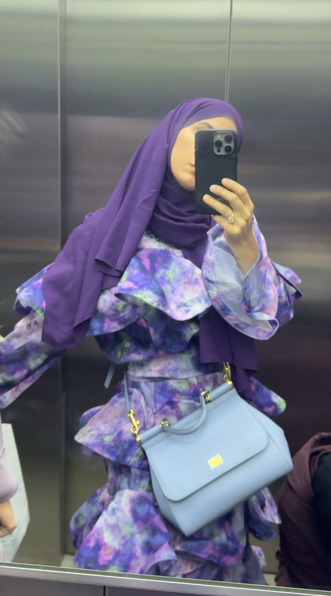 Purple layered dress