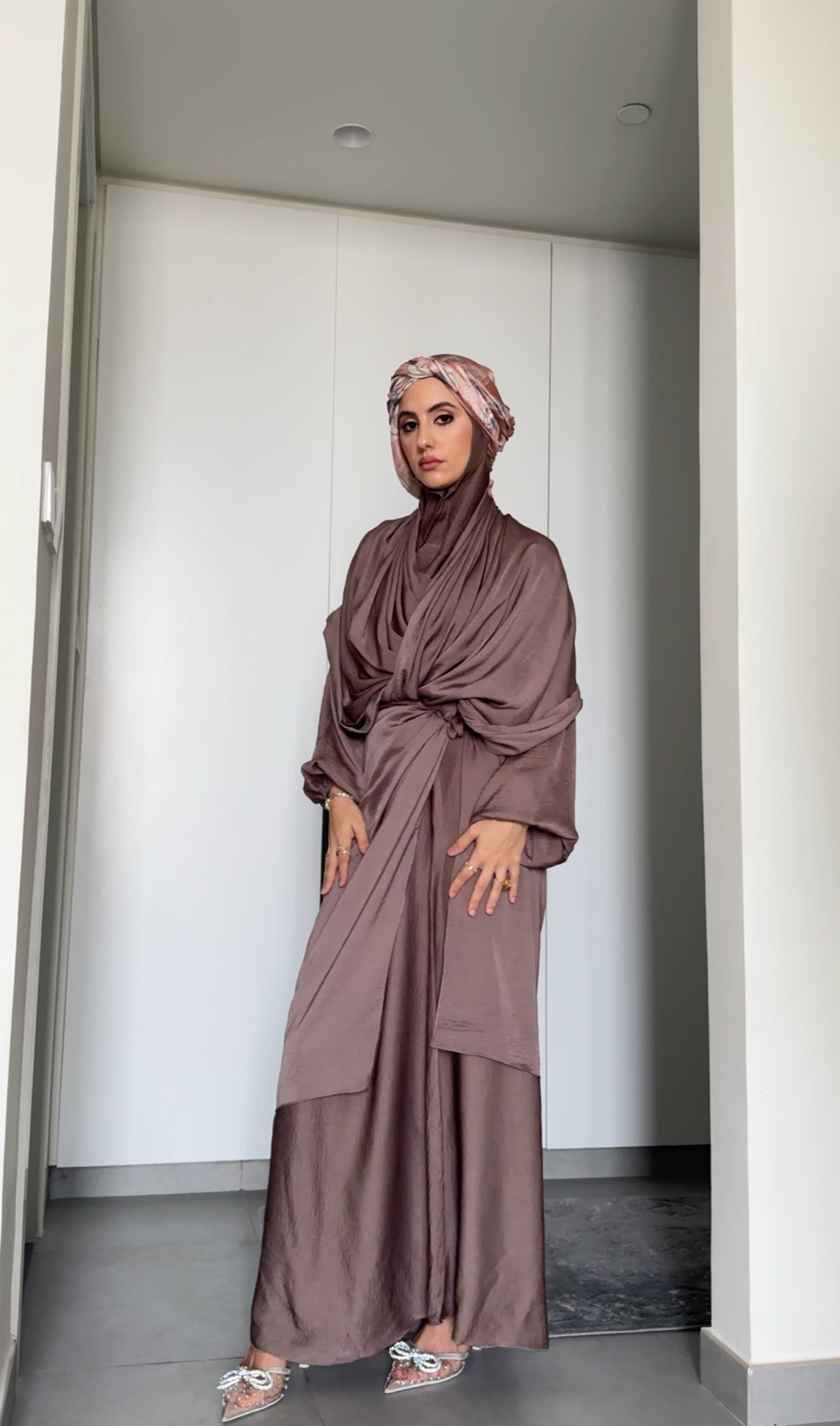 Warm Taupe Long Scarf Abayah