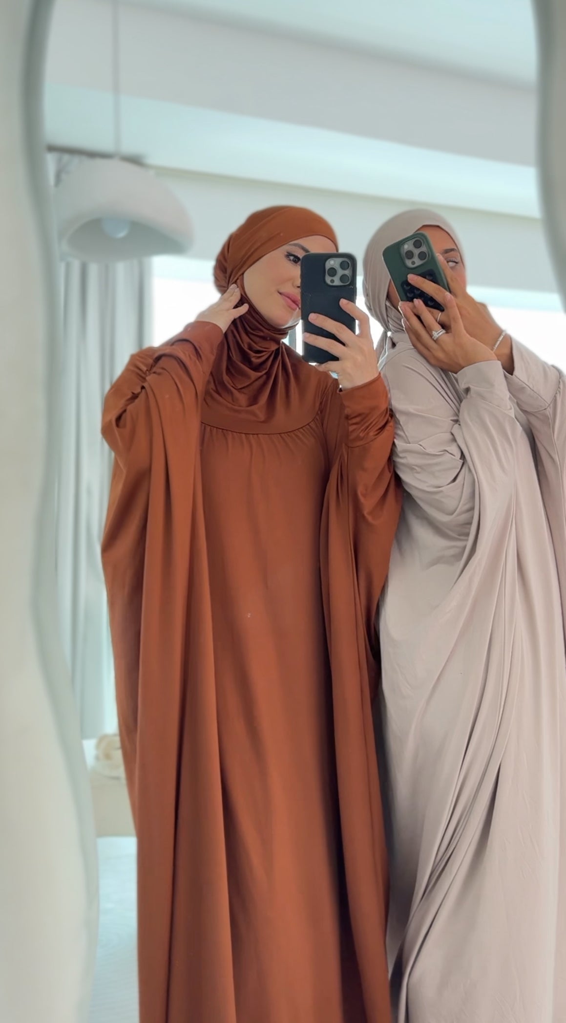 Beige burqa stretch fabric