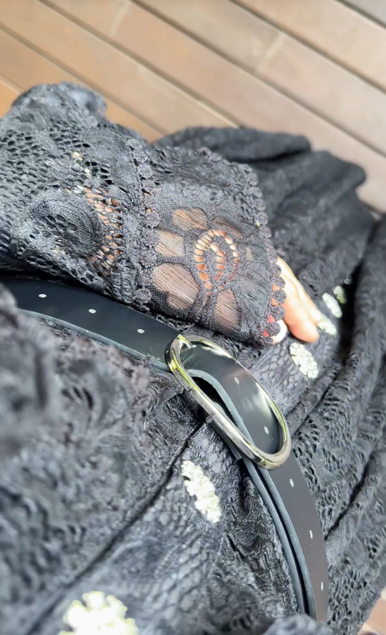 Black lace dress