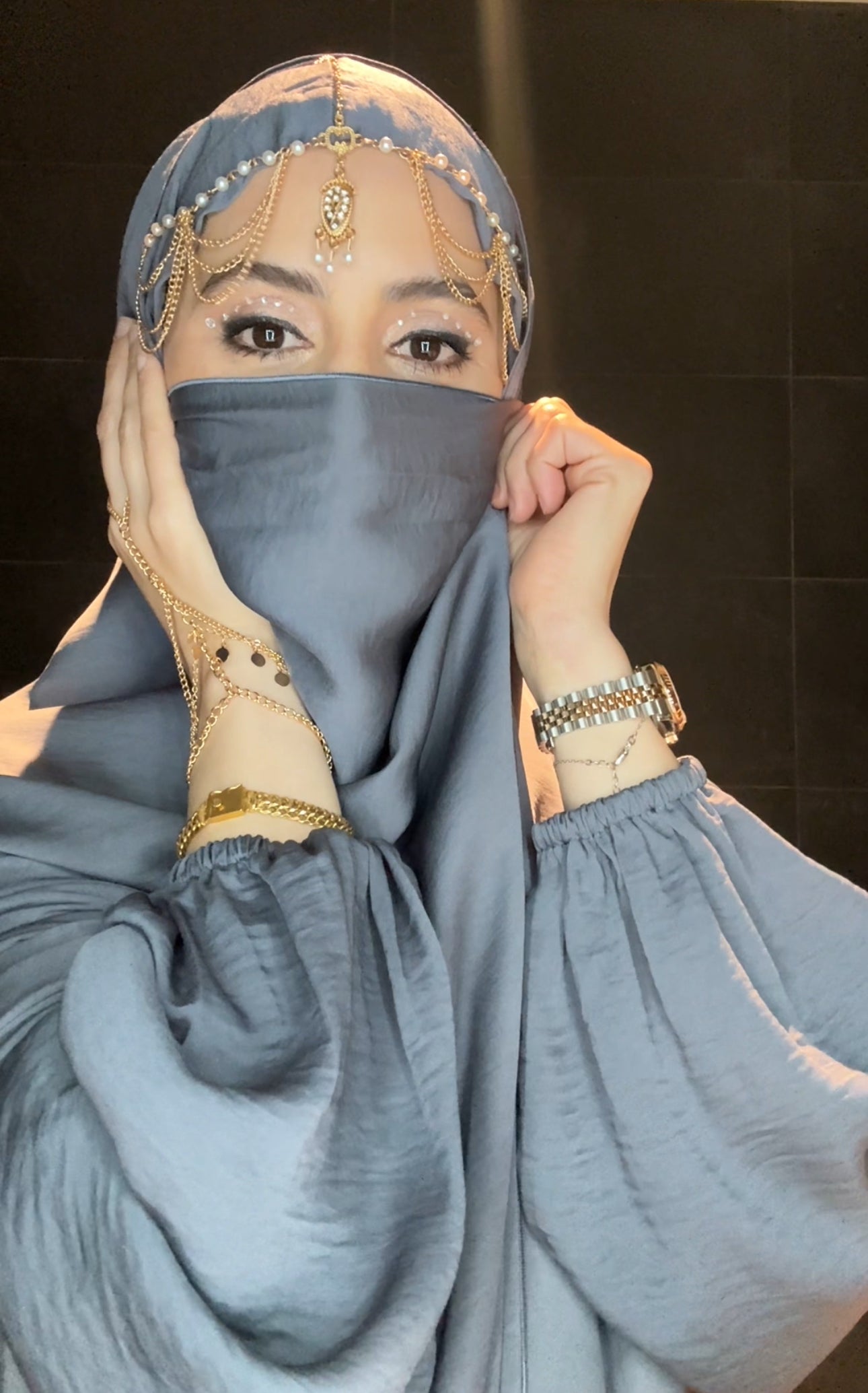 Gold Scarf Piece or Head Jewellery