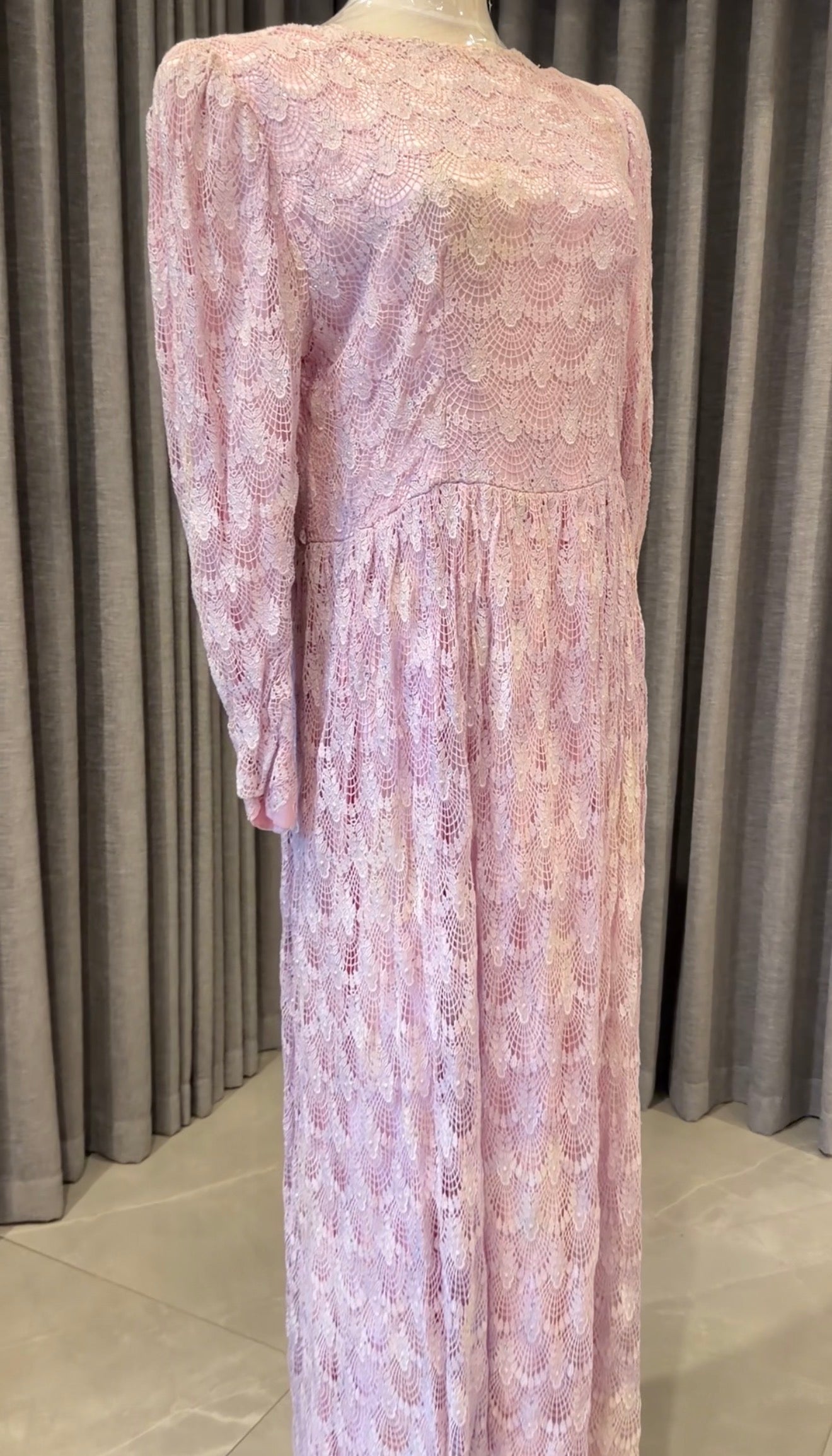 Pink lace dress