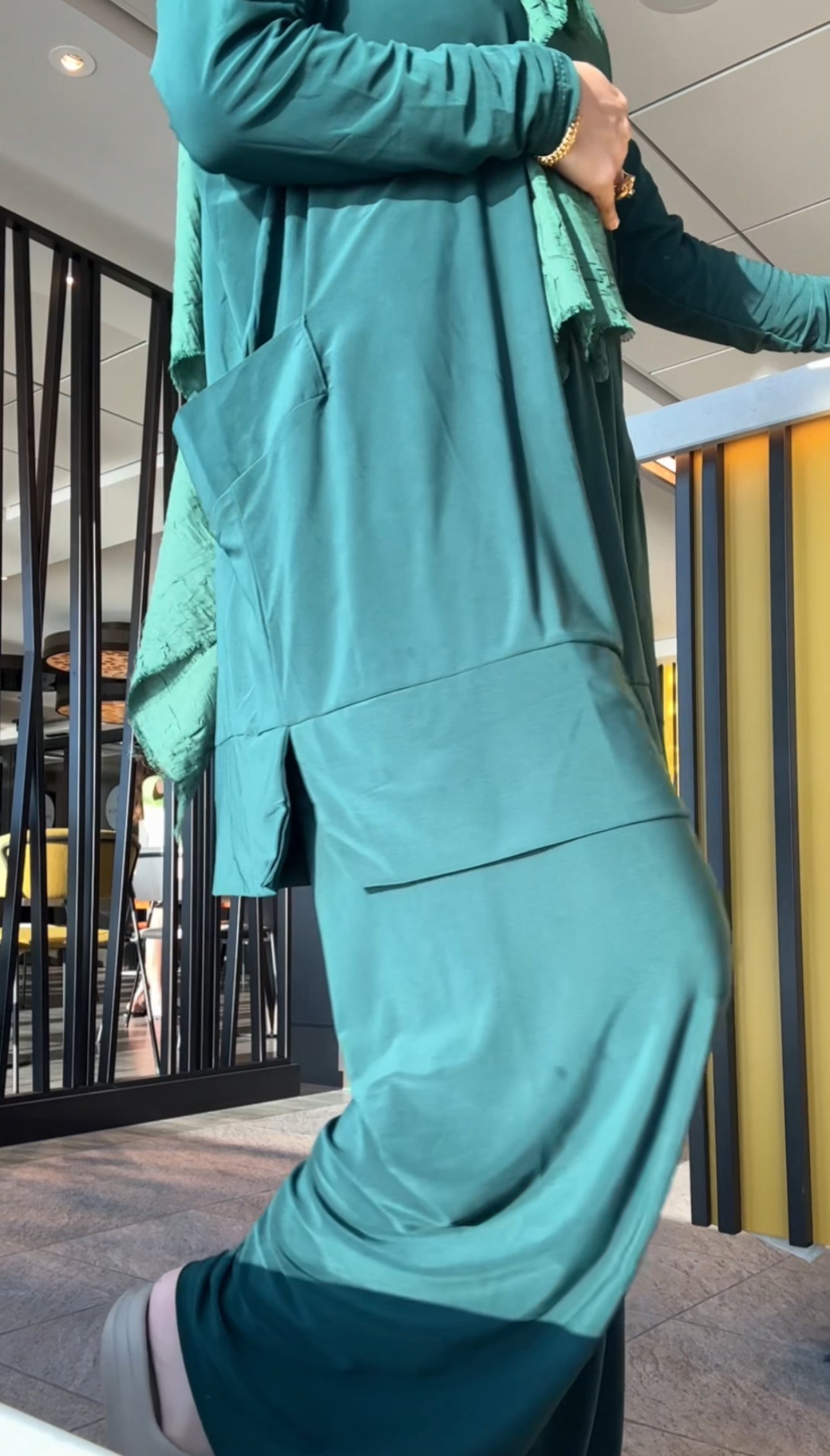 Green pocket stretch fabric set