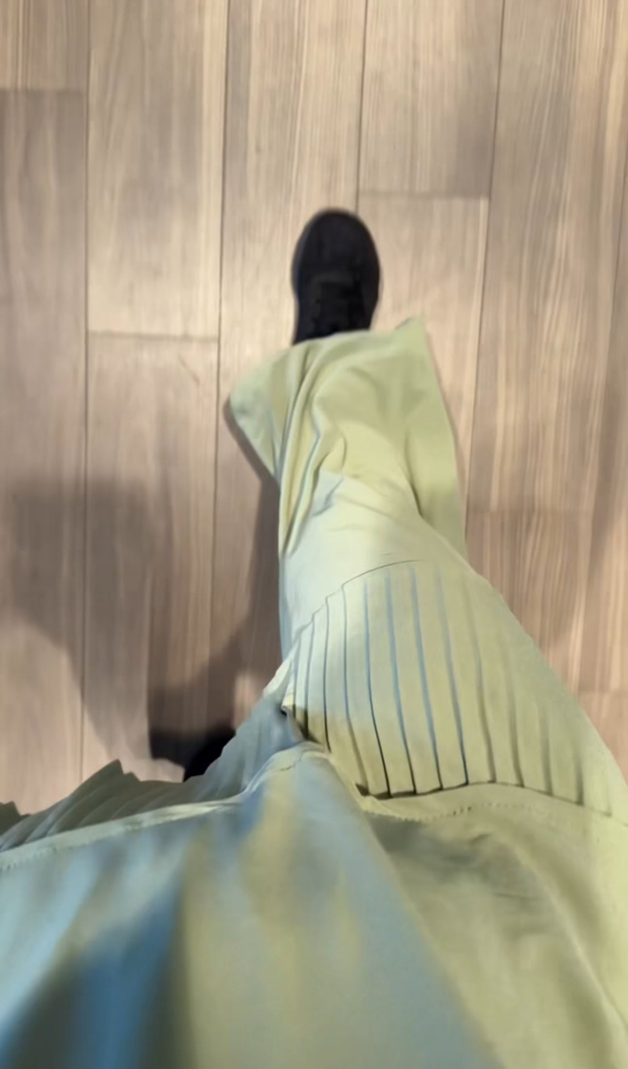 Green pleat stretch fabric set