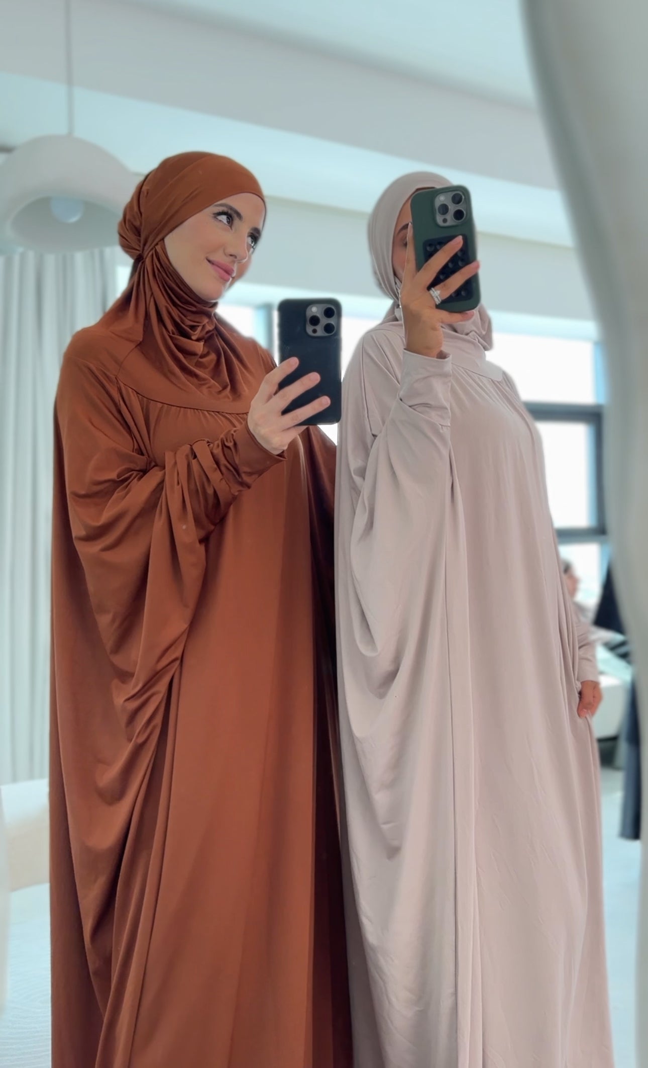 Beige burqa stretch fabric