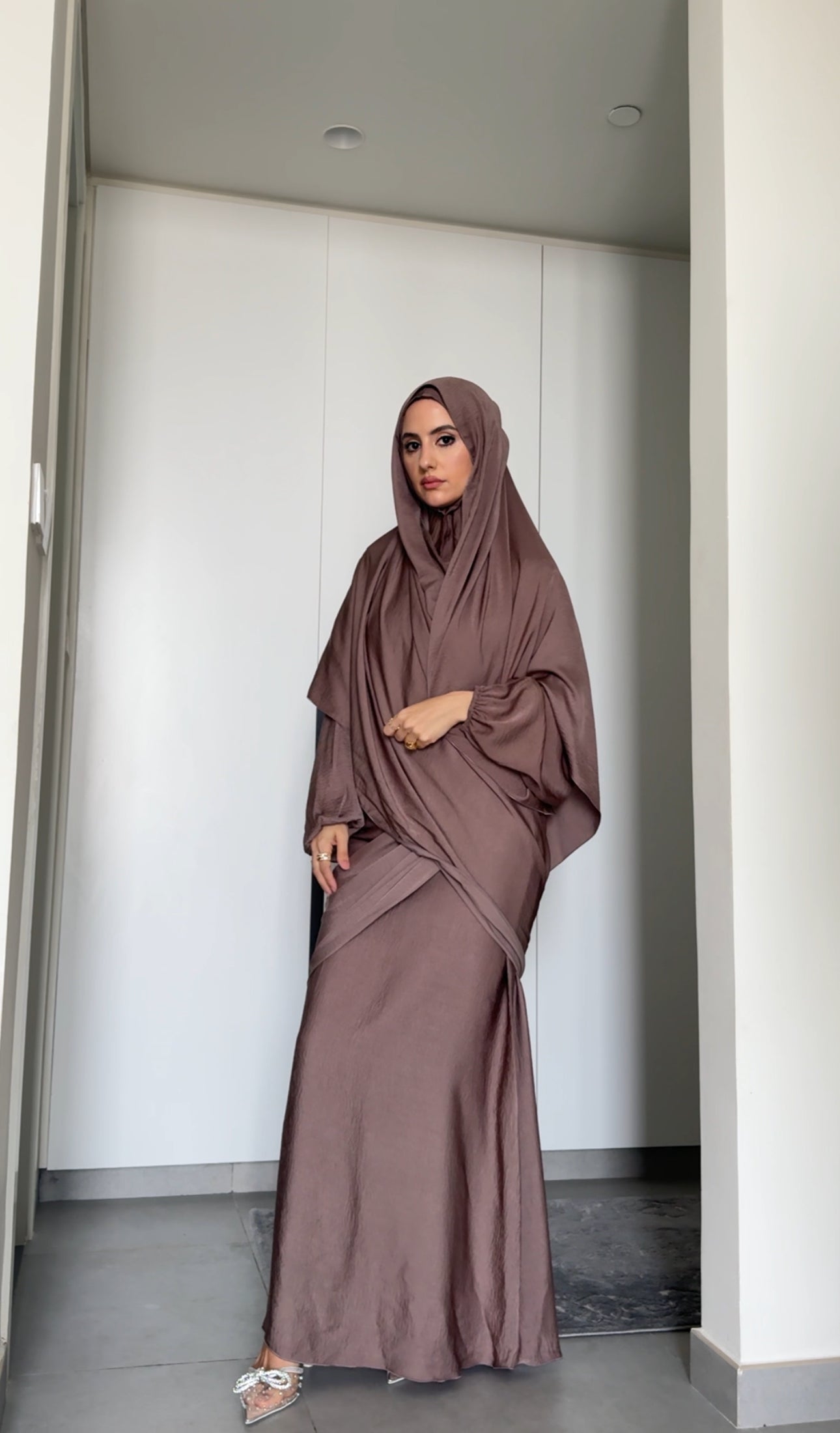 Warm Taupe Long Scarf Abayah