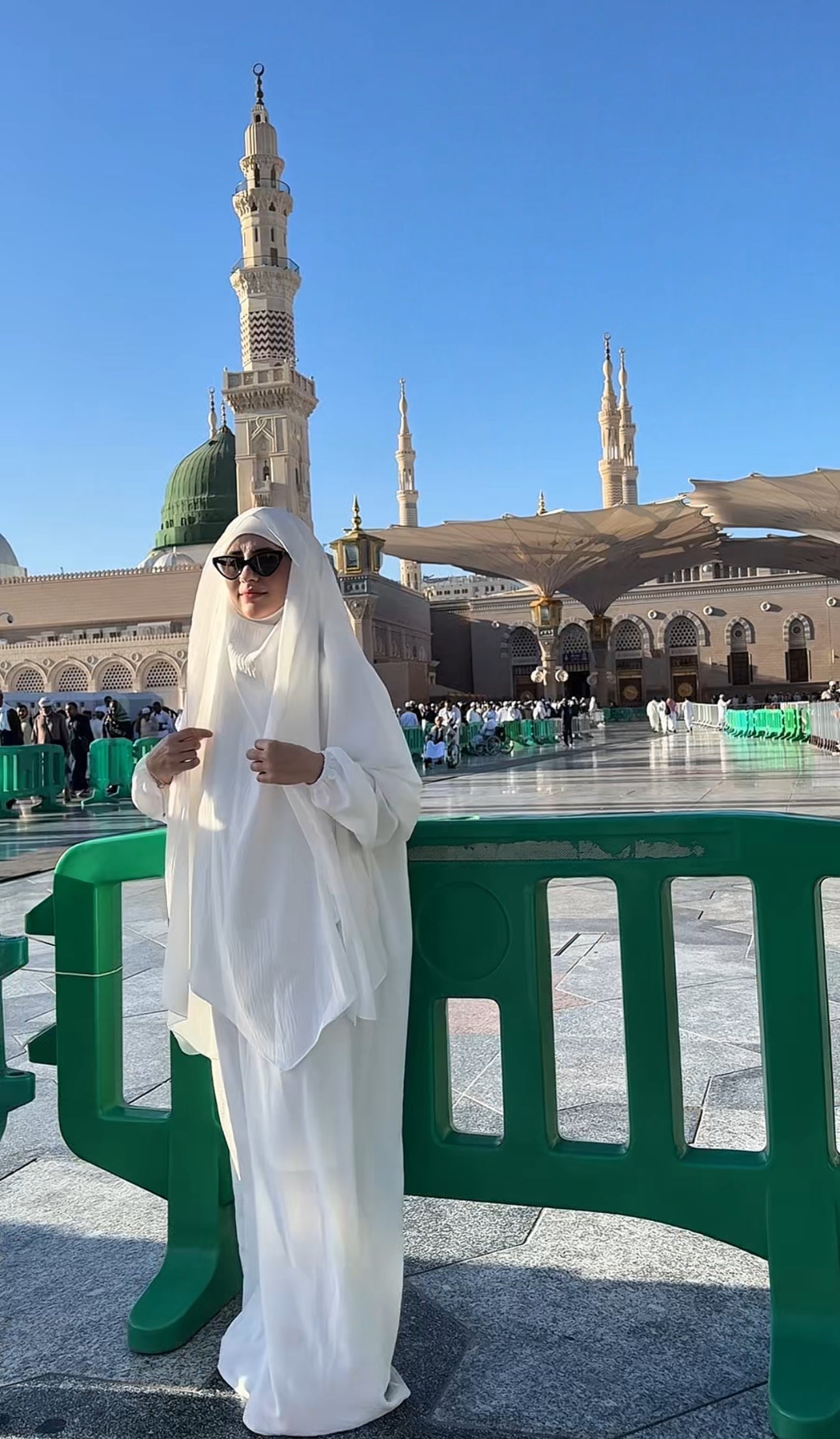 Two piece white Khimar