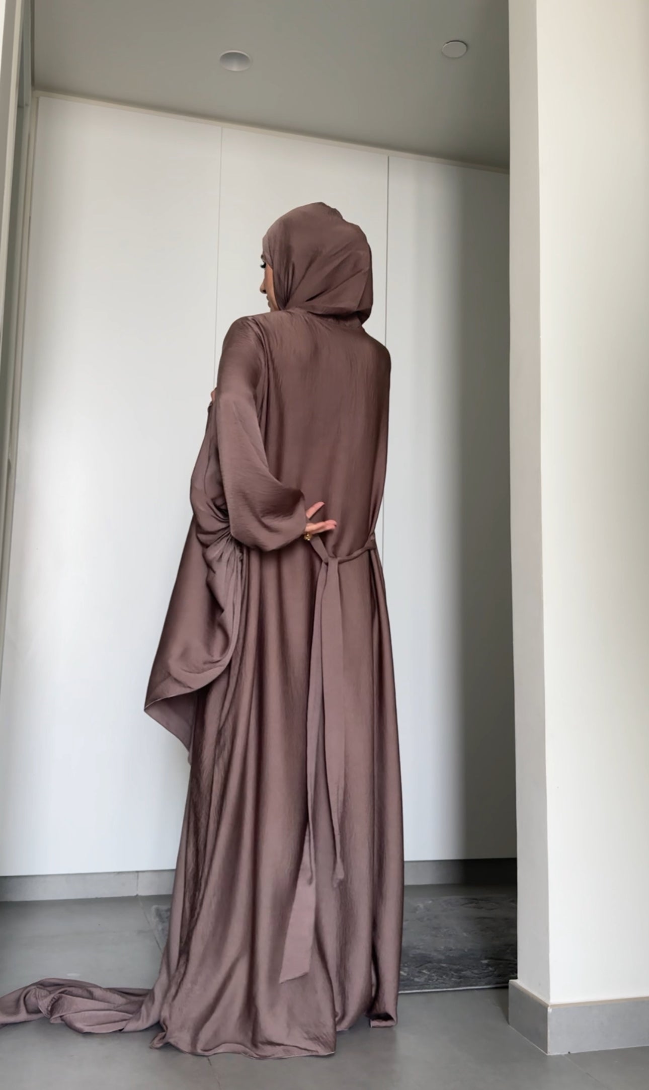 Warm Taupe Long Scarf Abayah