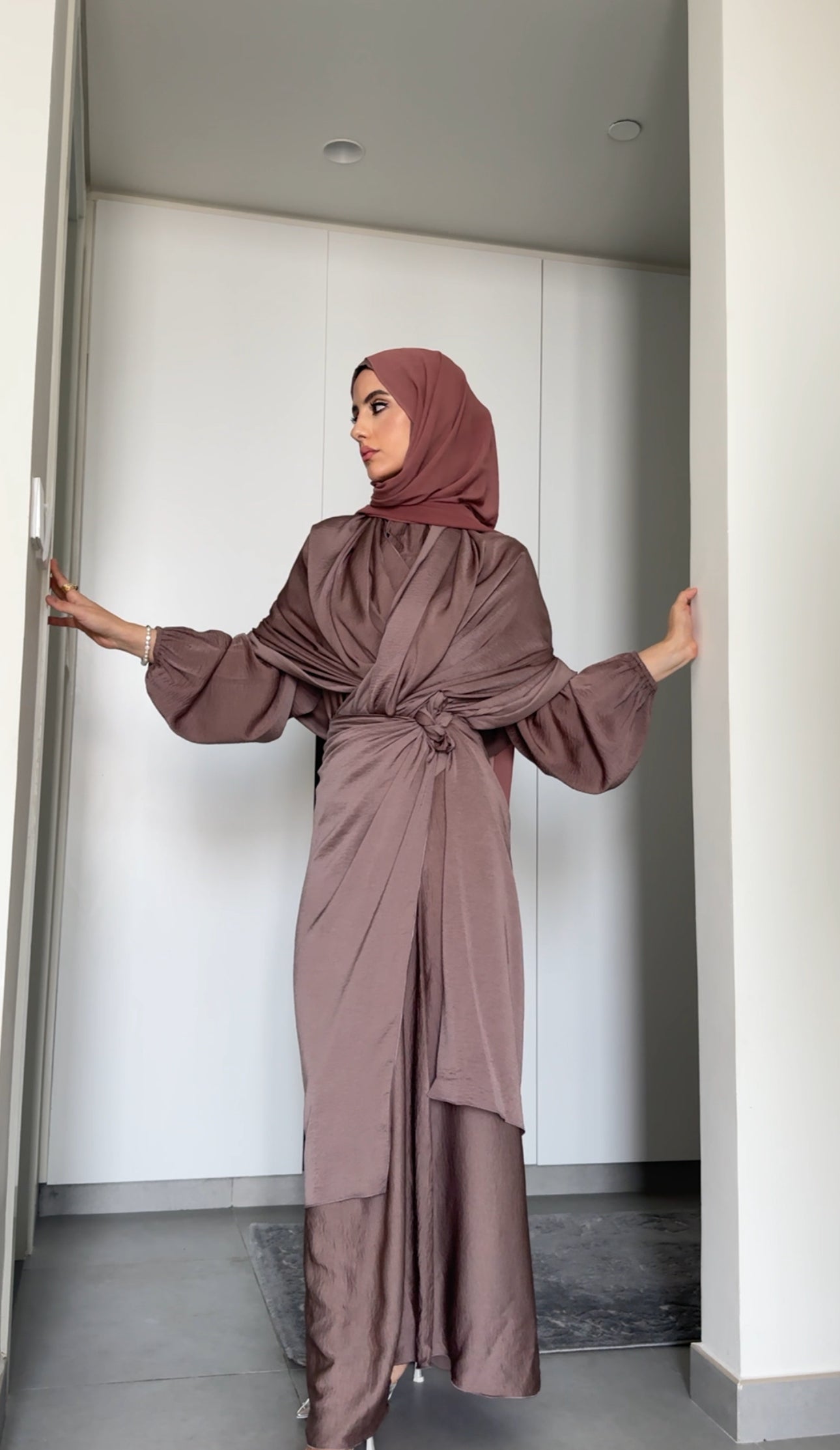 Warm Taupe Long Scarf Abayah