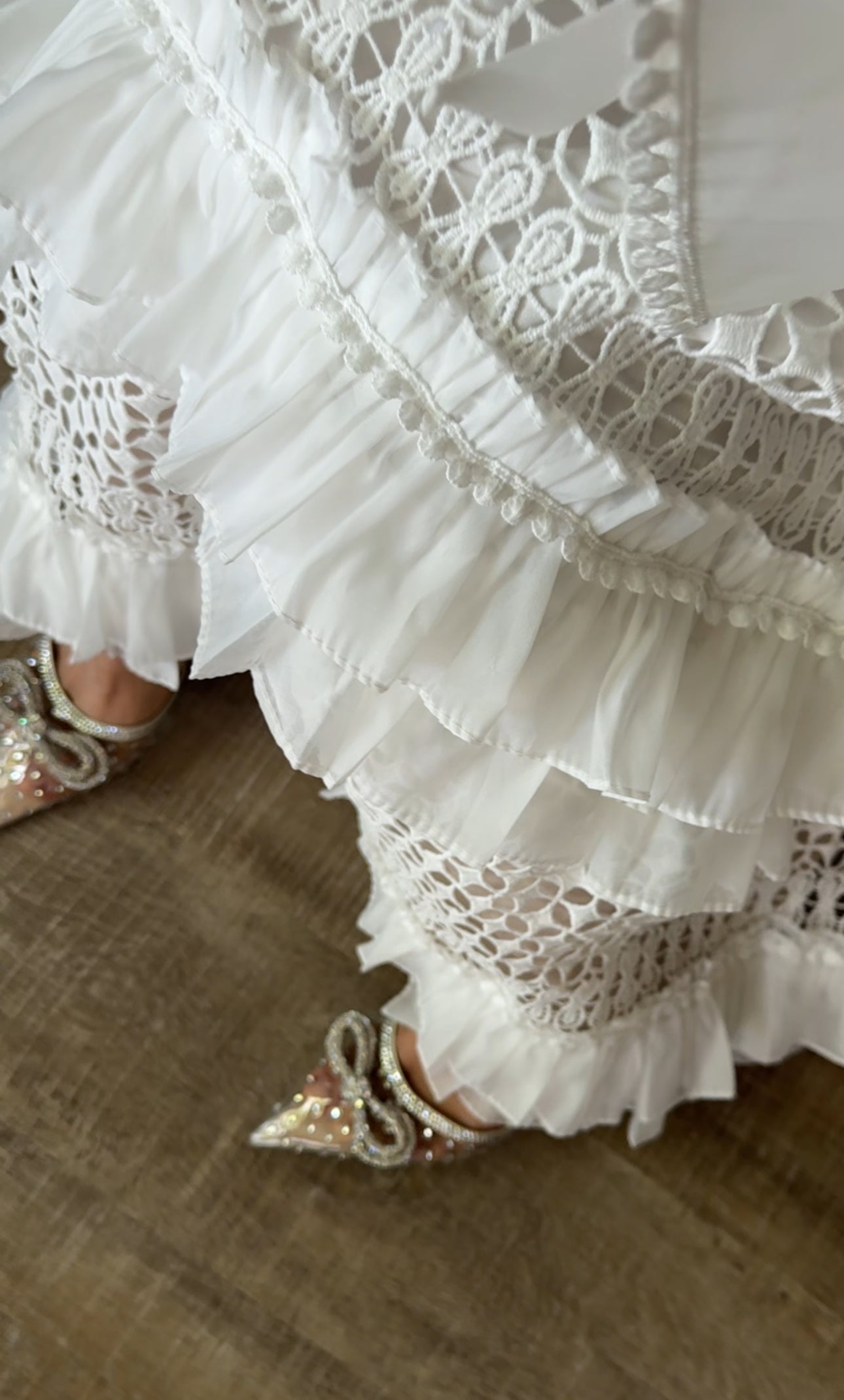 White lace dress
