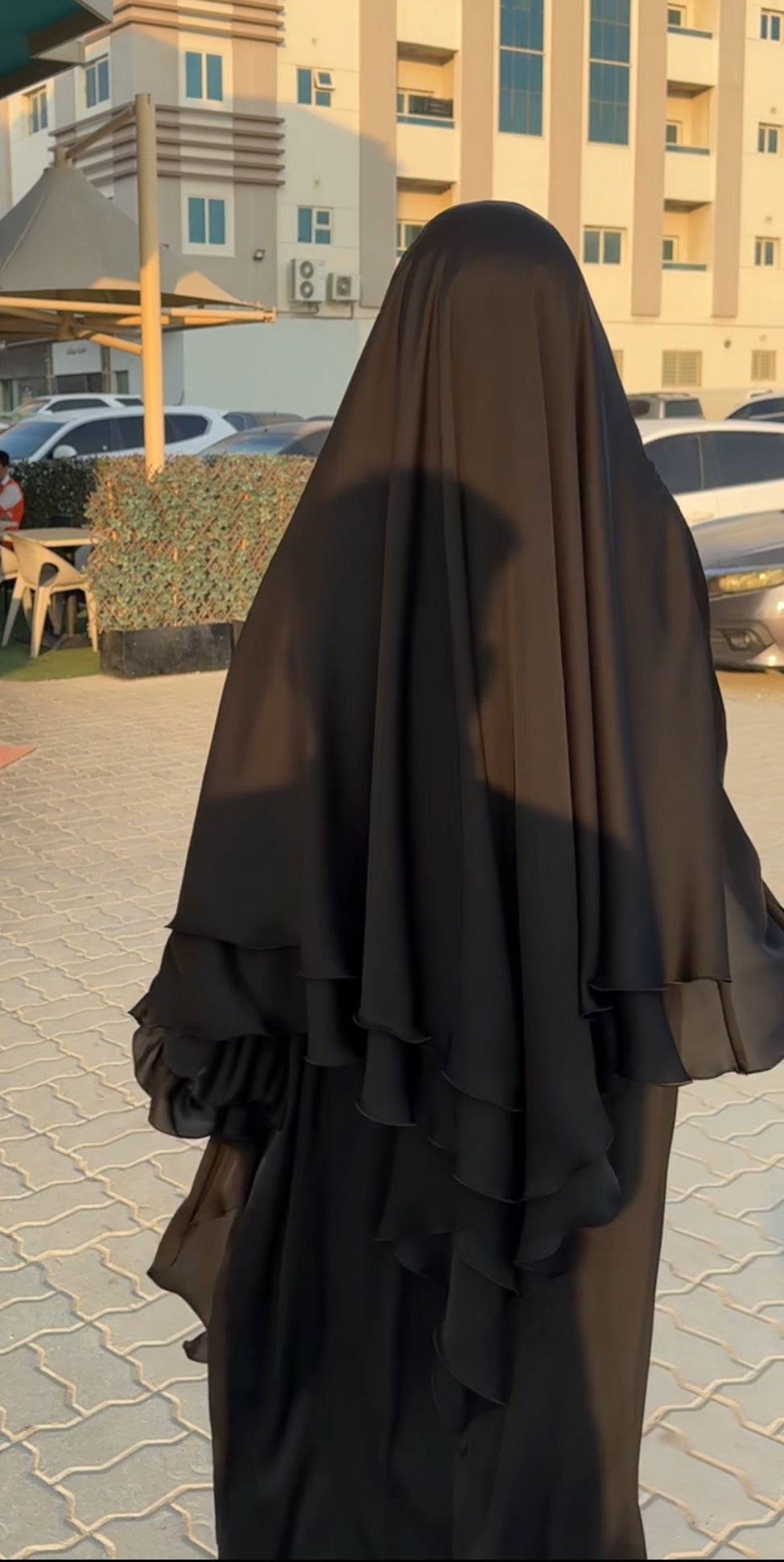 Two Piece Jilbab, with layered scarf and long sleeve inner