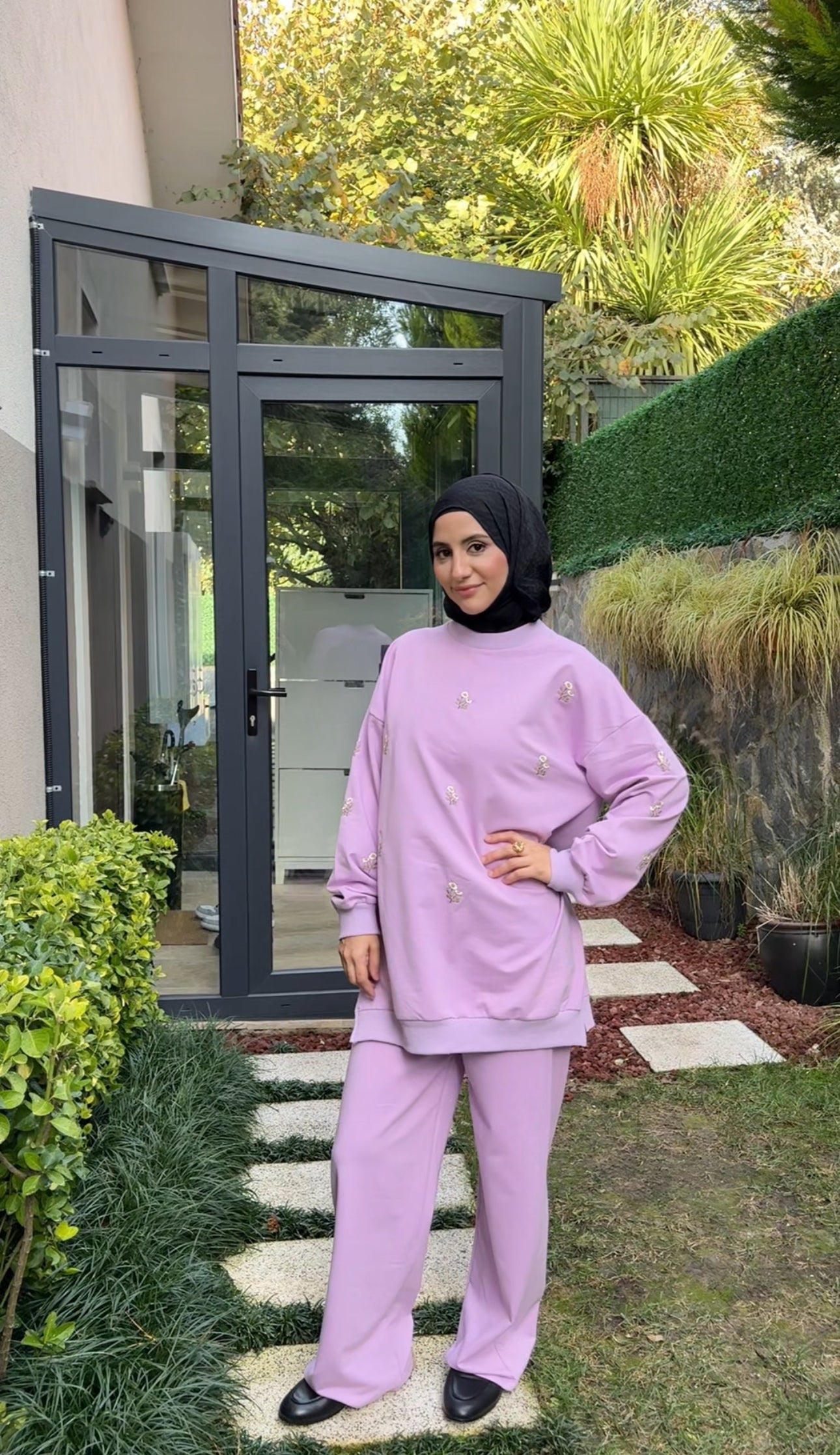 Lilac Daisy tracksuit set