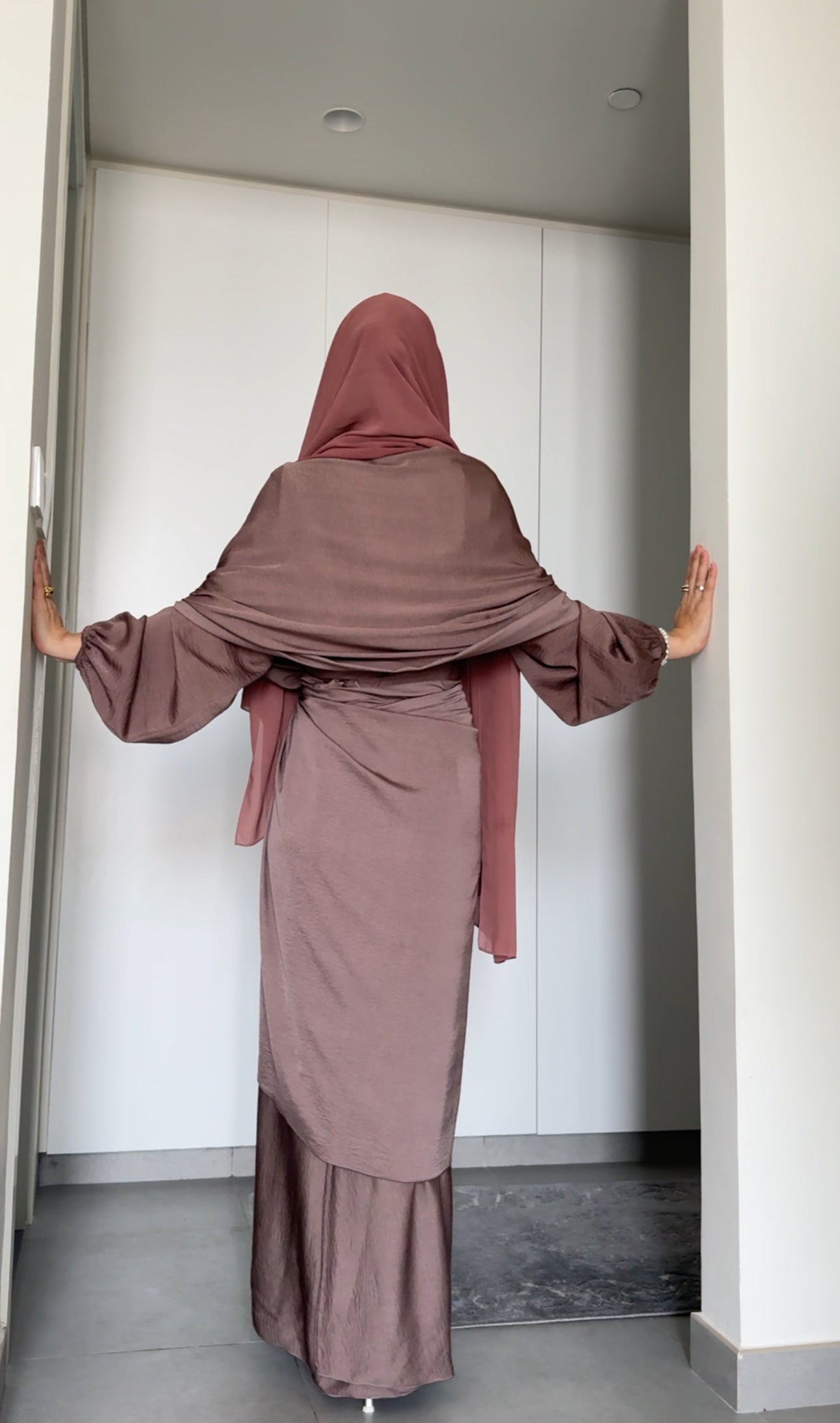 Warm Taupe Long Scarf Abayah