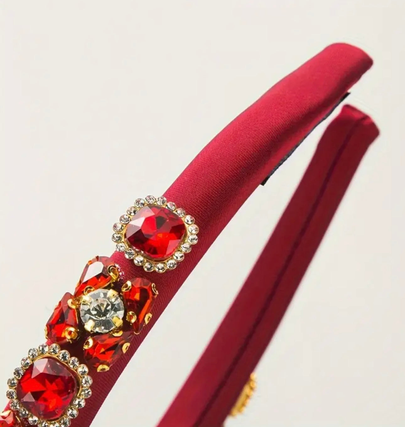 Red ♥️ Beadwork Alice Band