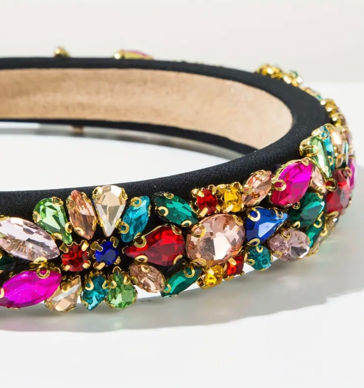 Emerald Green Colourful Beadwork Alice Band