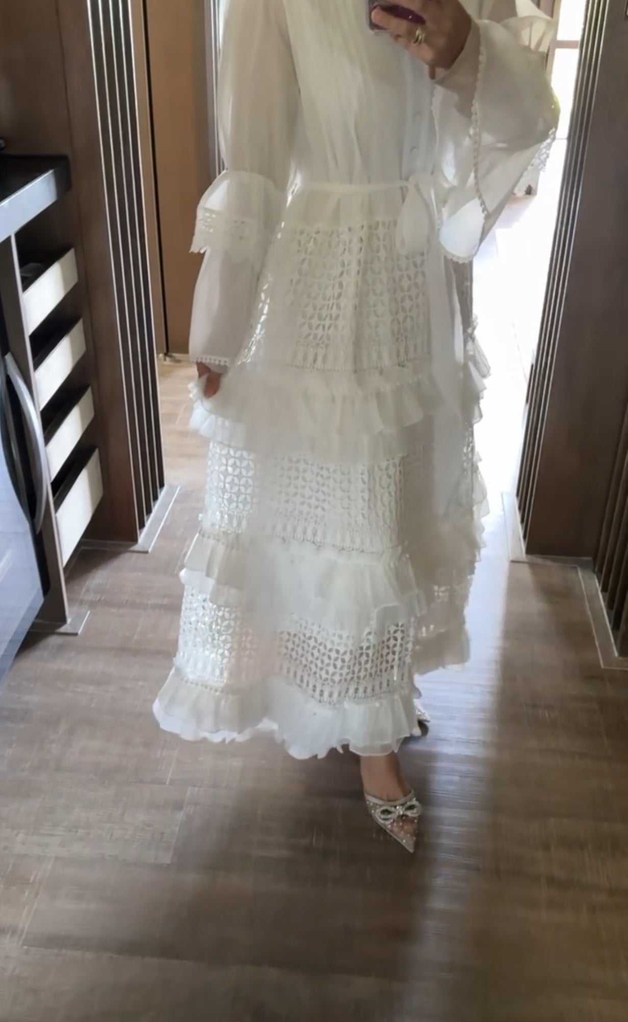 White lace dress