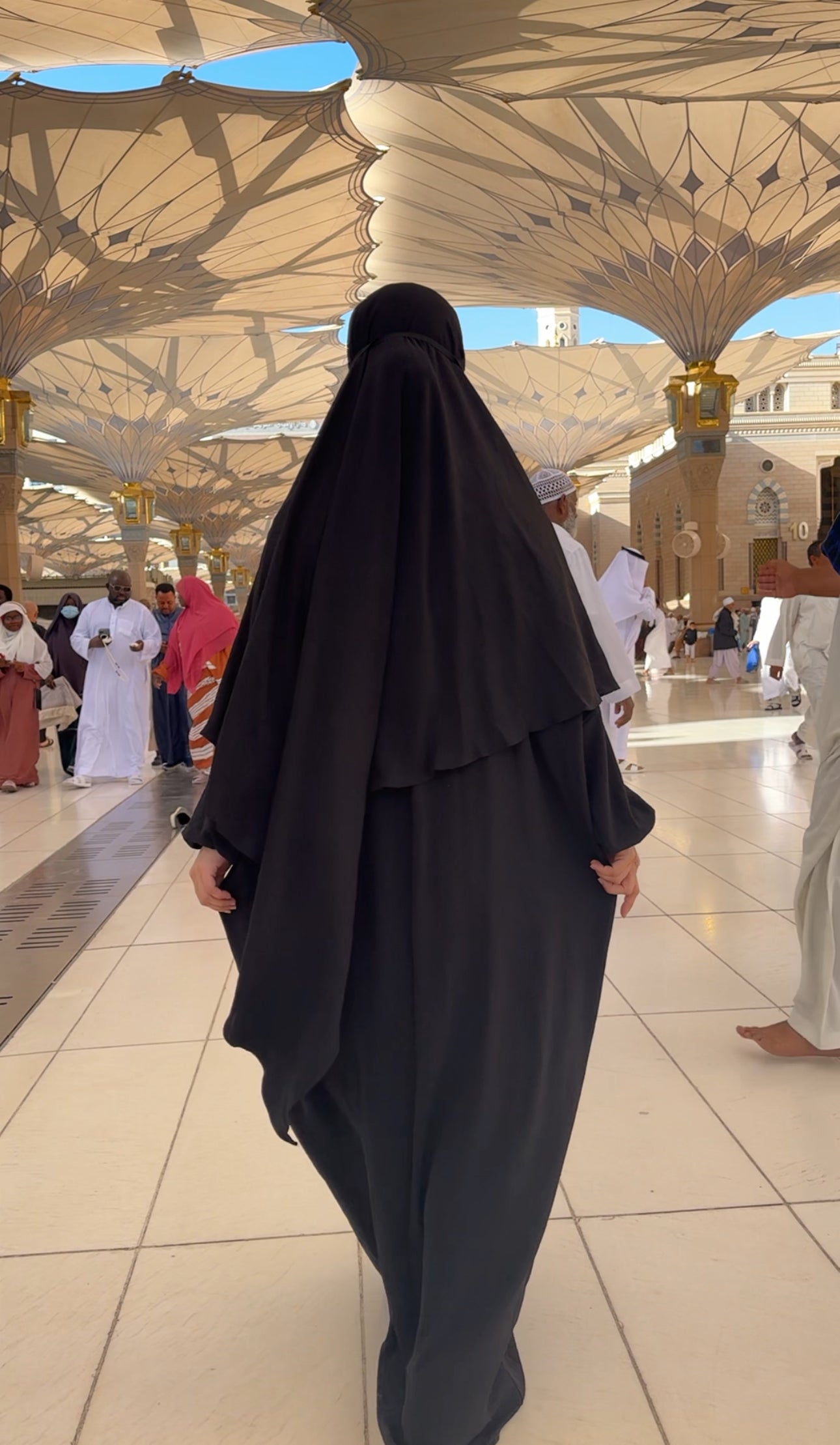 Two piece black Khimar