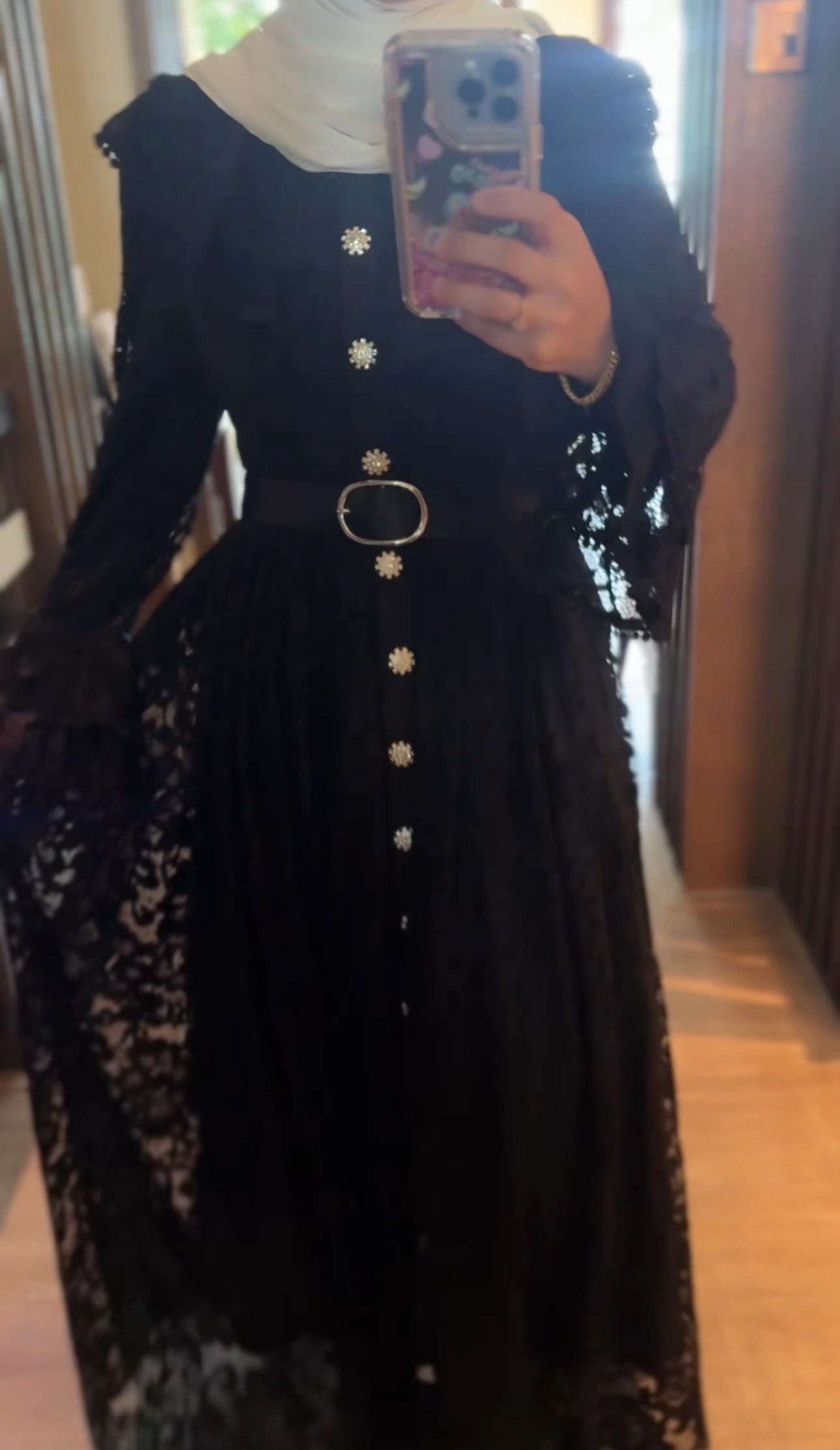 Black lace dress