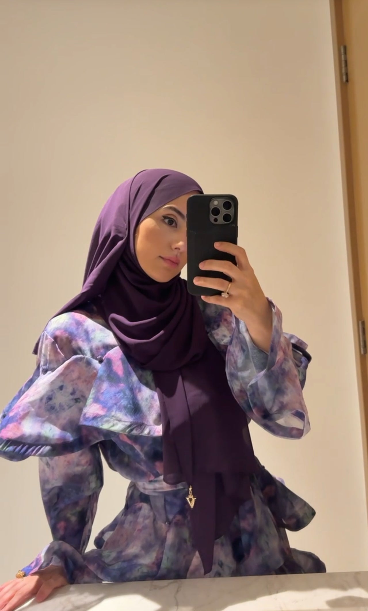 Purple layered dress